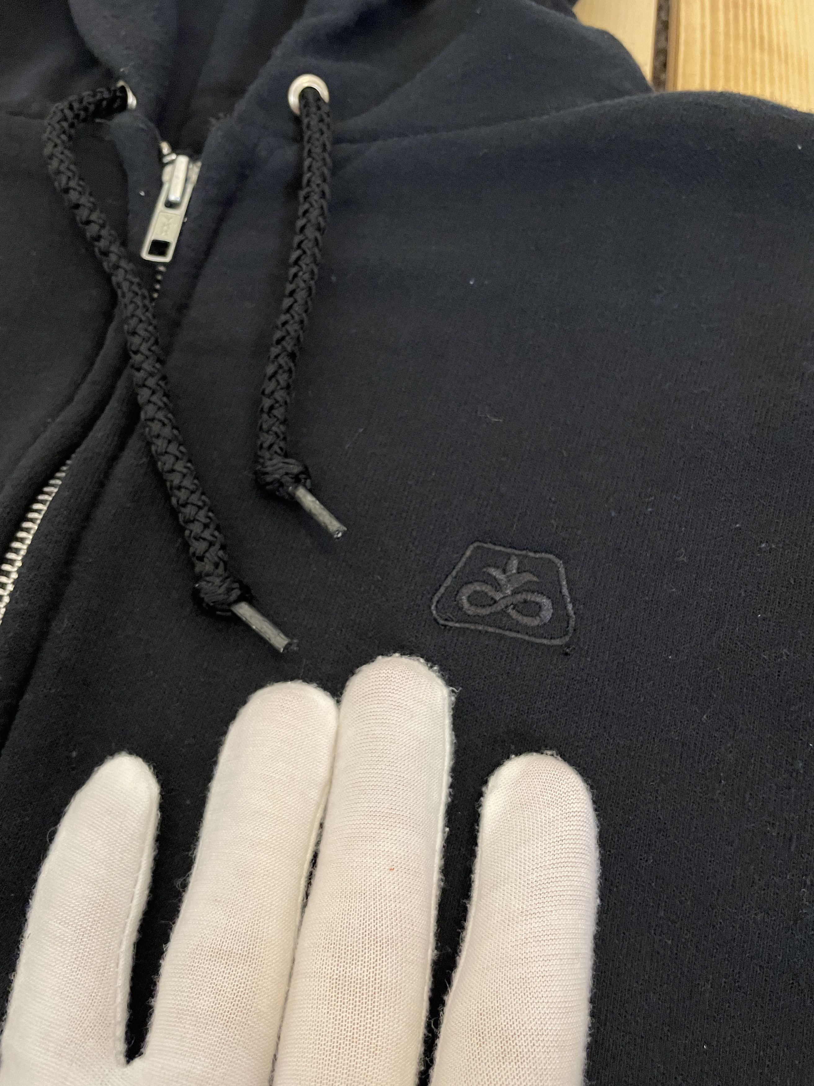 Other Vintage Basic Waffle Lined Black Zip Up Hoodie Size US L / EU 52-54 / 3 - 4 Thumbnail