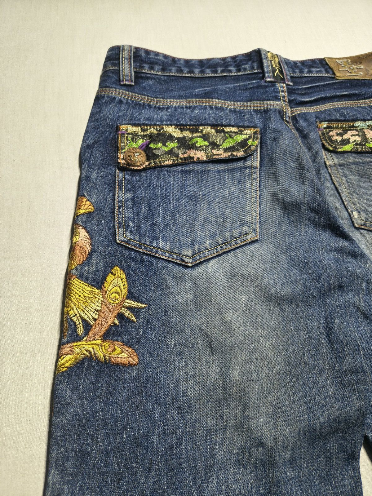 Japanese Brand Big Train Phoenix Embroidered Denim Jeans 🐦‍🔥(031) Size US 34 / EU 50 - 10 Thumbnail