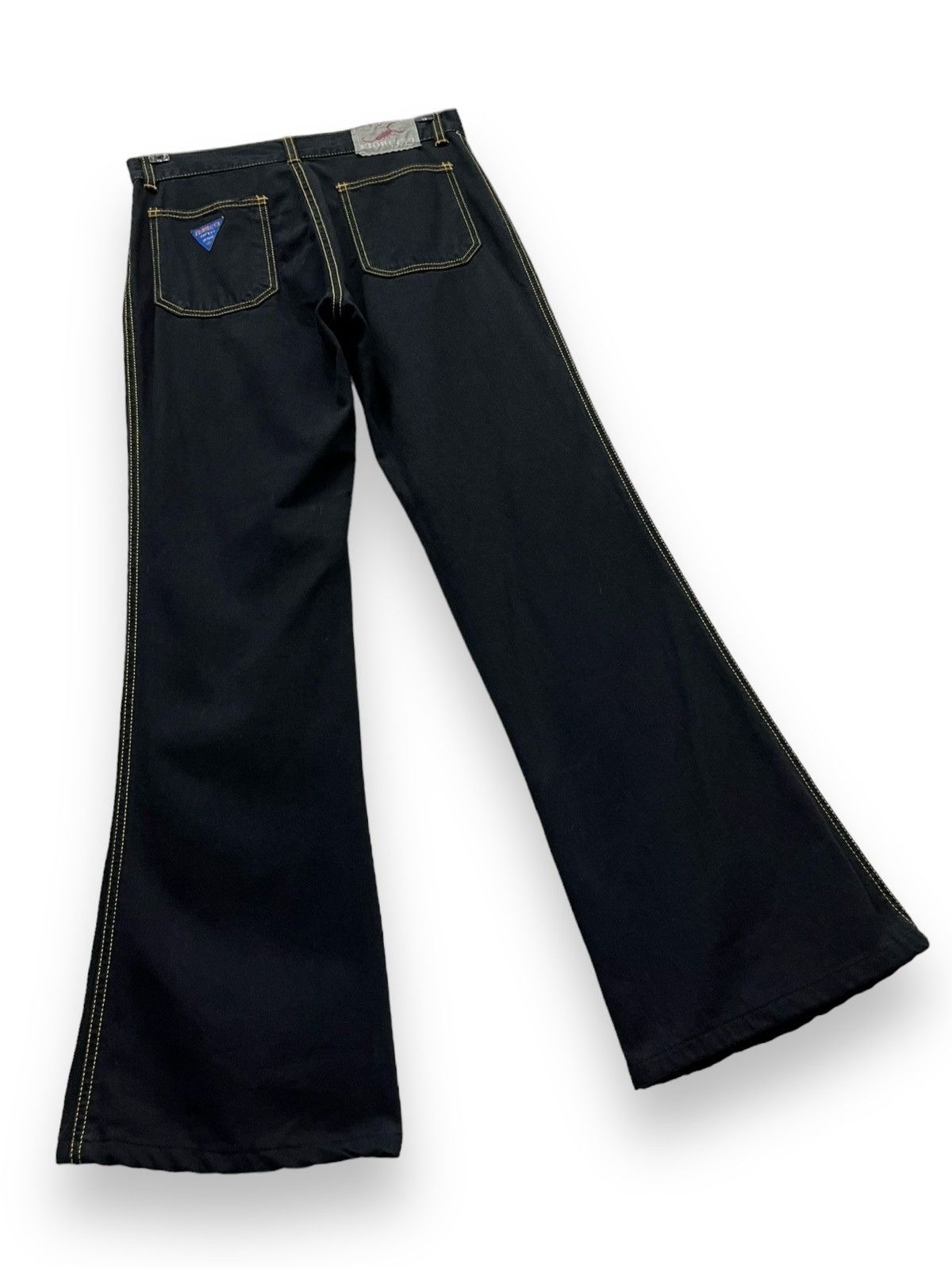 Fiorucci 🔥FYE🔥Vintage FIORUCCI ITALY FLARE Denim Bush Pants Size US 27 - 5 Thumbnail