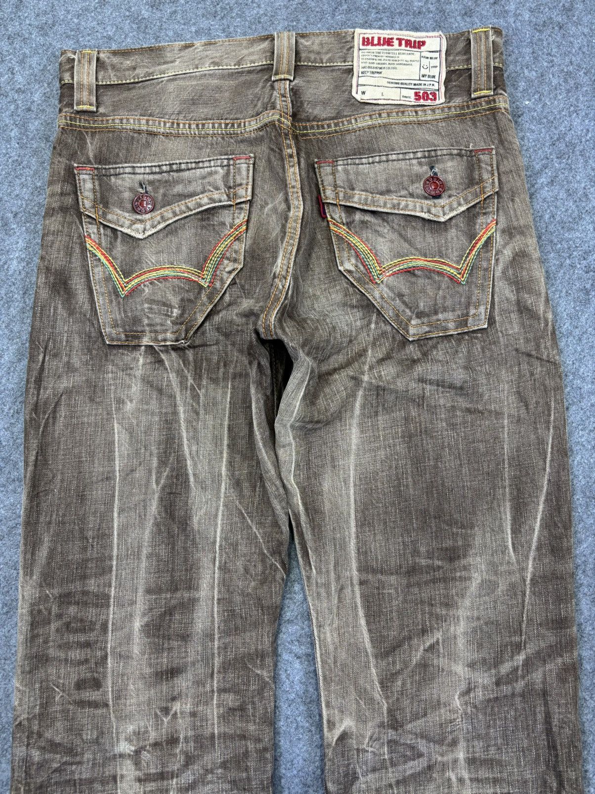 Edwin 💥Raw Fades💥Flare Edwin 503 Explosion Style Fades Denim K25 Size US 34 / EU 50 - 7 Thumbnail