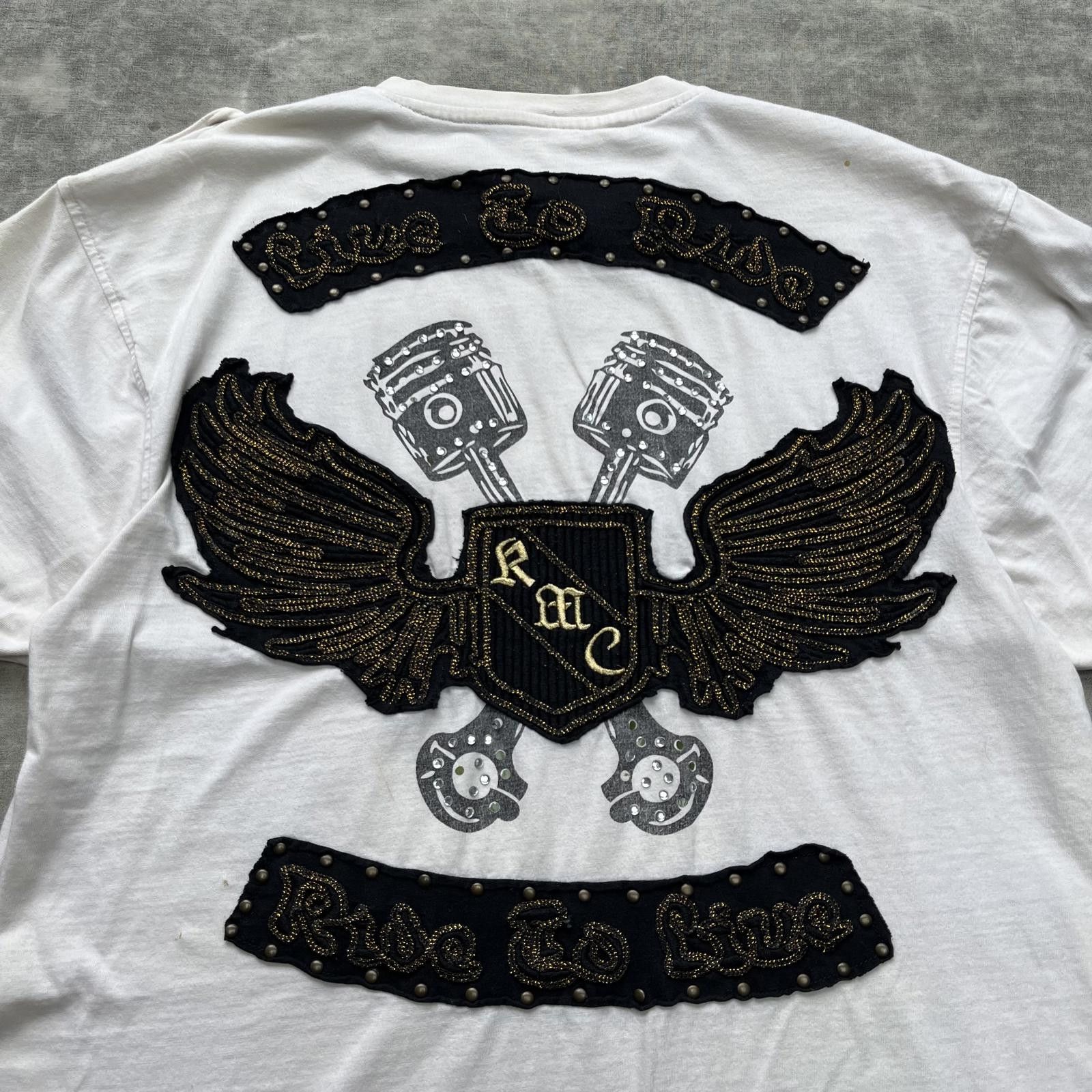 Vintage Vintage Y2K Embroidered Affliction Grunge Motorcycle Shirt Size US L / EU 52-54 / 3 - 4 Thumbnail
