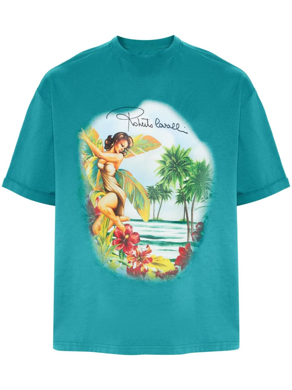 Other Hawaii-Print Cotton T-Shirt – Tropical Unisex Essential Size US M / EU 48-50 / 2 - 1 Thumbnail