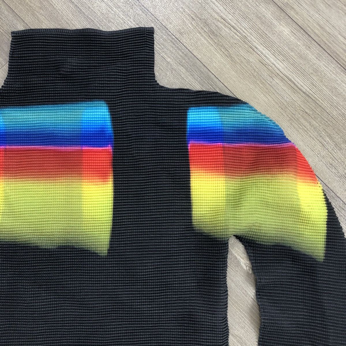 Issey Miyake Pleats Please Issey Miyake Me Rainbow Color Stretch Long Tee Size M / US 6-8 / IT 42-44 - 10 Thumbnail