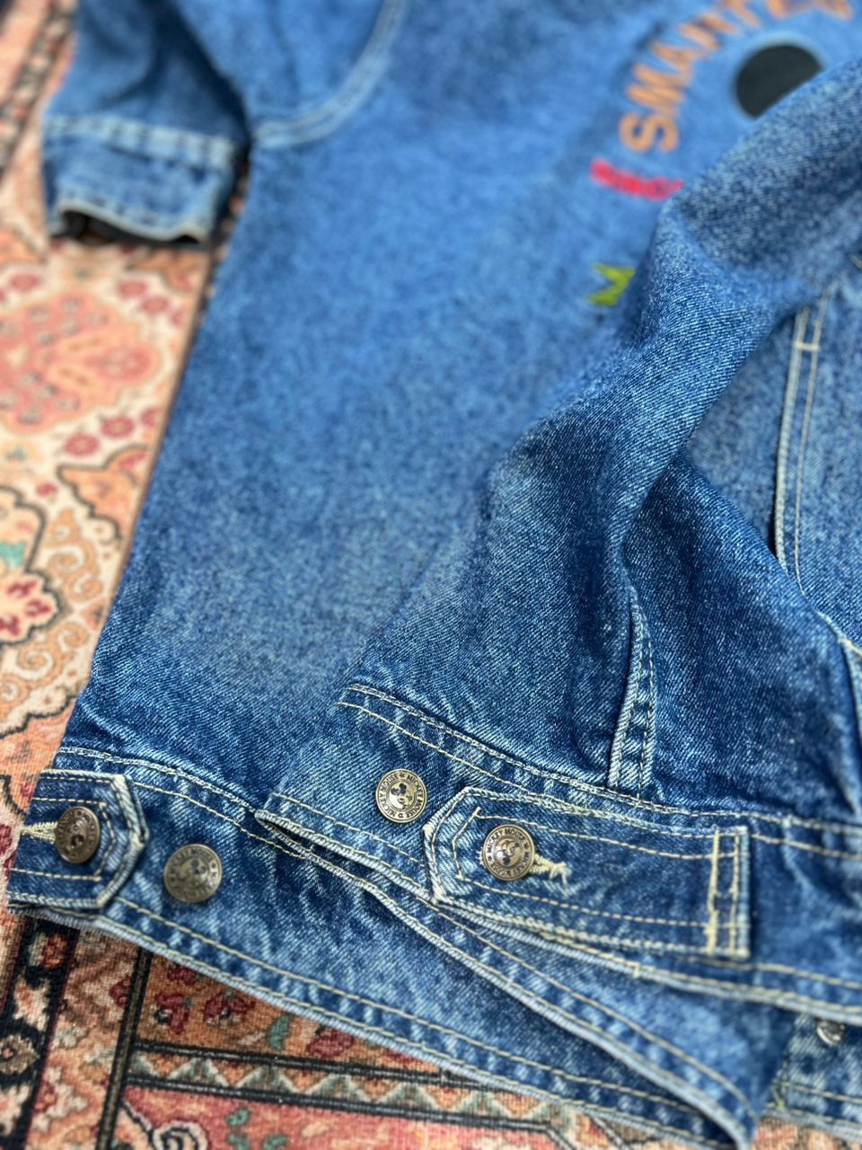 Mickey Mouse × Vintage Vintage 1990’s Mickey Mouse Denim Jacket Size US L / EU 52-54 / 3 - 14 Thumbnail