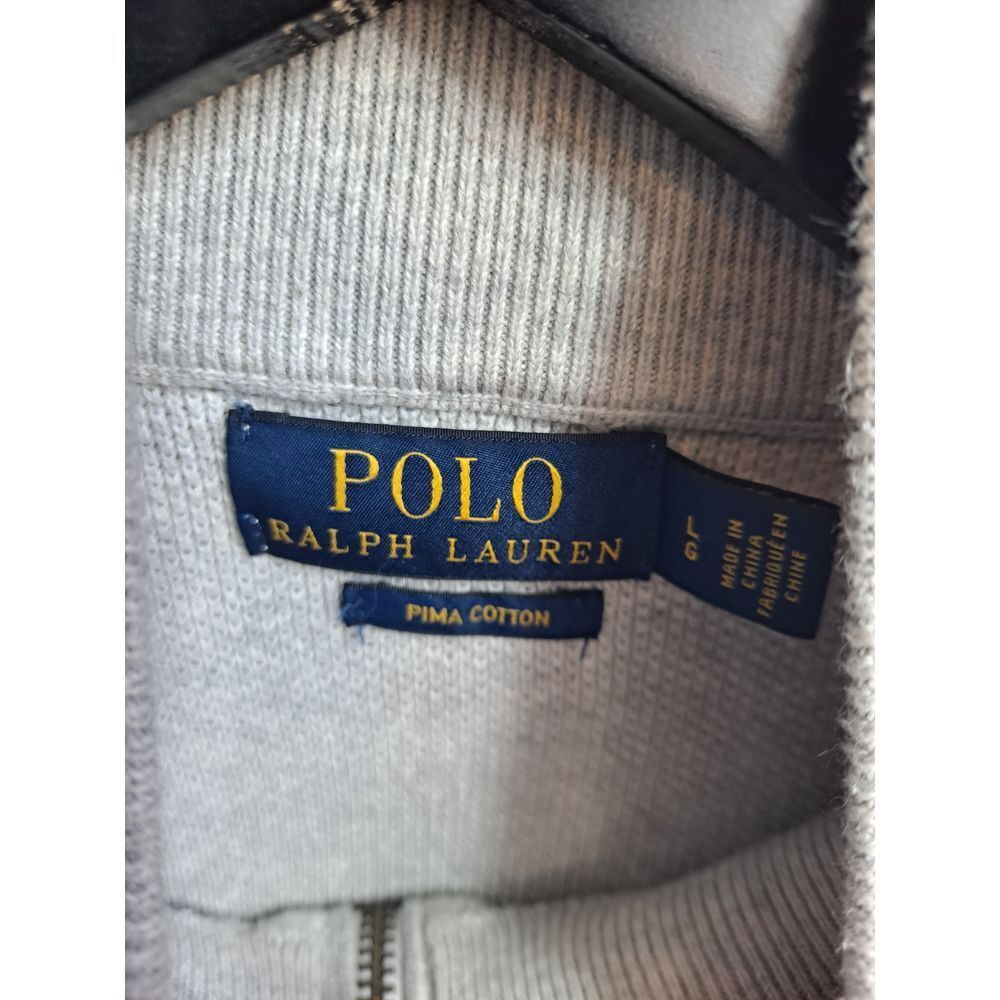 Polo Ralph Lauren Polo Ralph Lauren Pima Cotton 1/4 Zip Pullover Sweater Gray Size US L / EU 52-54 / 3 - 4 Thumbnail