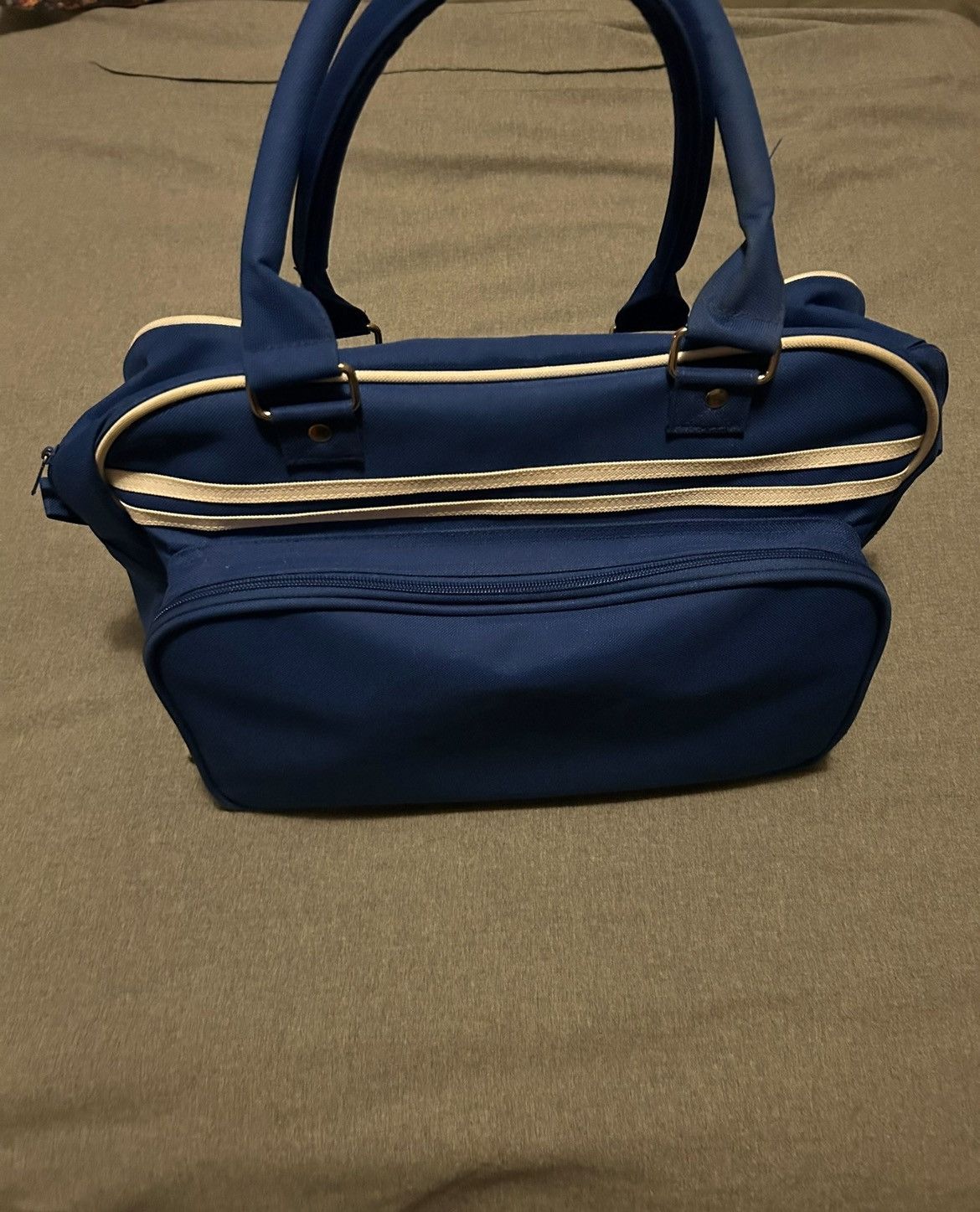 Vintage Blue white Striped duffel vintage tennis bag Size ONE SIZE - 2 Thumbnail