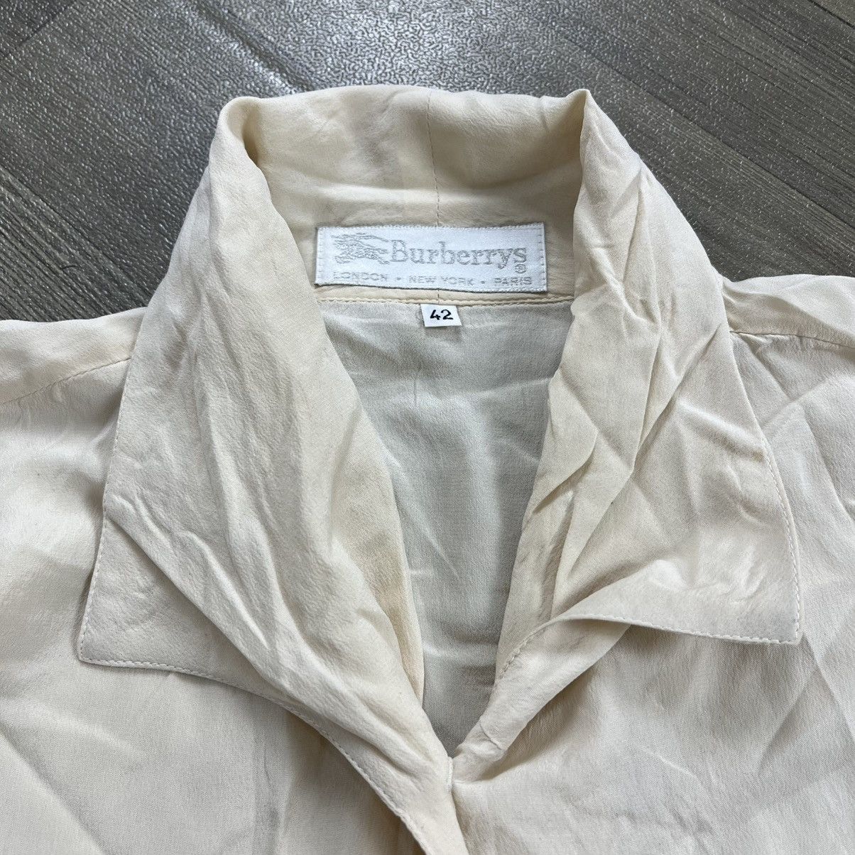 Burberry 1990s Vintage Burberrys Paris Italy Silk Shirt Luxury Size US M / EU 48-50 / 2 - 5 Thumbnail