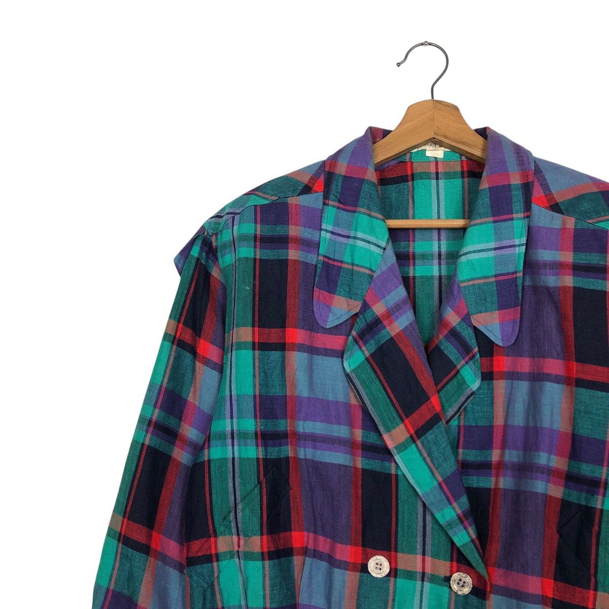 Japanese Brand 📌Vintage Bomber Jacket Chalet Blanc Tartan Issey Miyake Size US S / EU 44-46 / 1 - 8 Thumbnail
