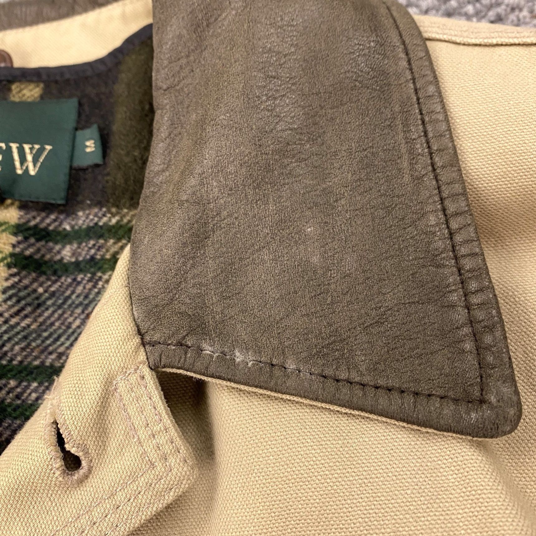 J.Crew J. Crew Oarsman Coat Mens M Beige Canvas Wool Liner Coat Jacket Overcoat Casual Travel Workwear Button Size US M / EU 48-50 / 2 - 7 Thumbnail