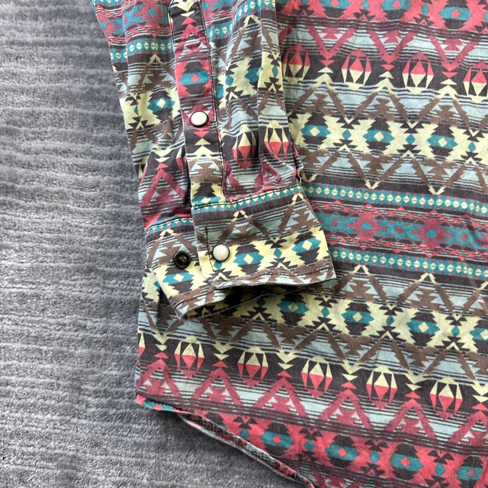 Vintage Rafter C Shirt Mens M Aztec Western Southwestern Cowboy Pearl Snap Shirt Size US M / EU 48-50 / 2 - 3 Thumbnail