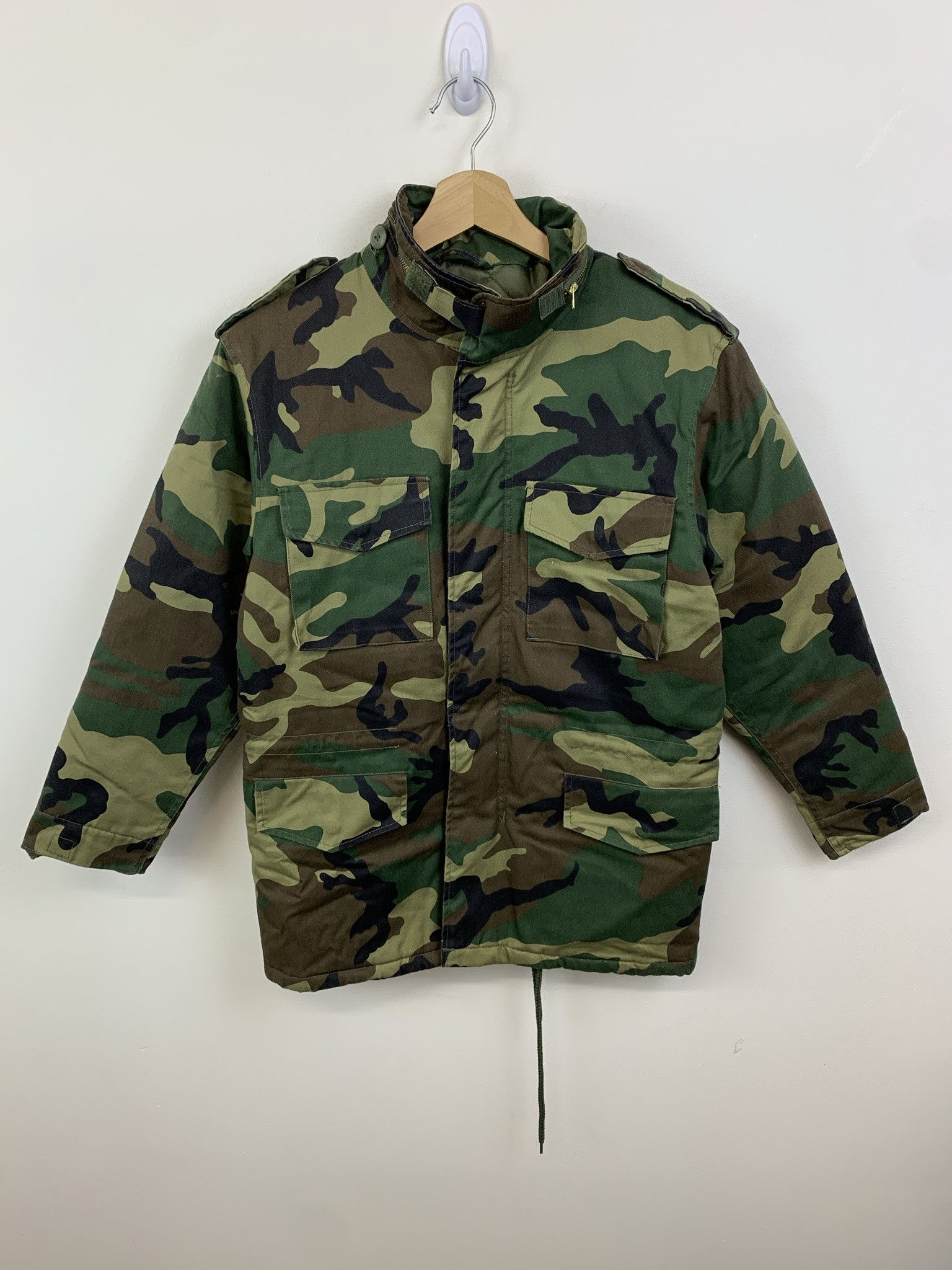 Other Vintaeg Military Woodland Camo Cold Weatehr Llined Jacket Size M Size US M / EU 48-50 / 2 - 1 Thumbnail