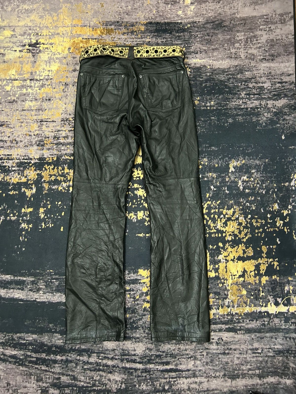 Takeo Kikuchi Takeo Kikuchi Fleur Leather Pants Size US 30 / EU 46 - 3 Thumbnail