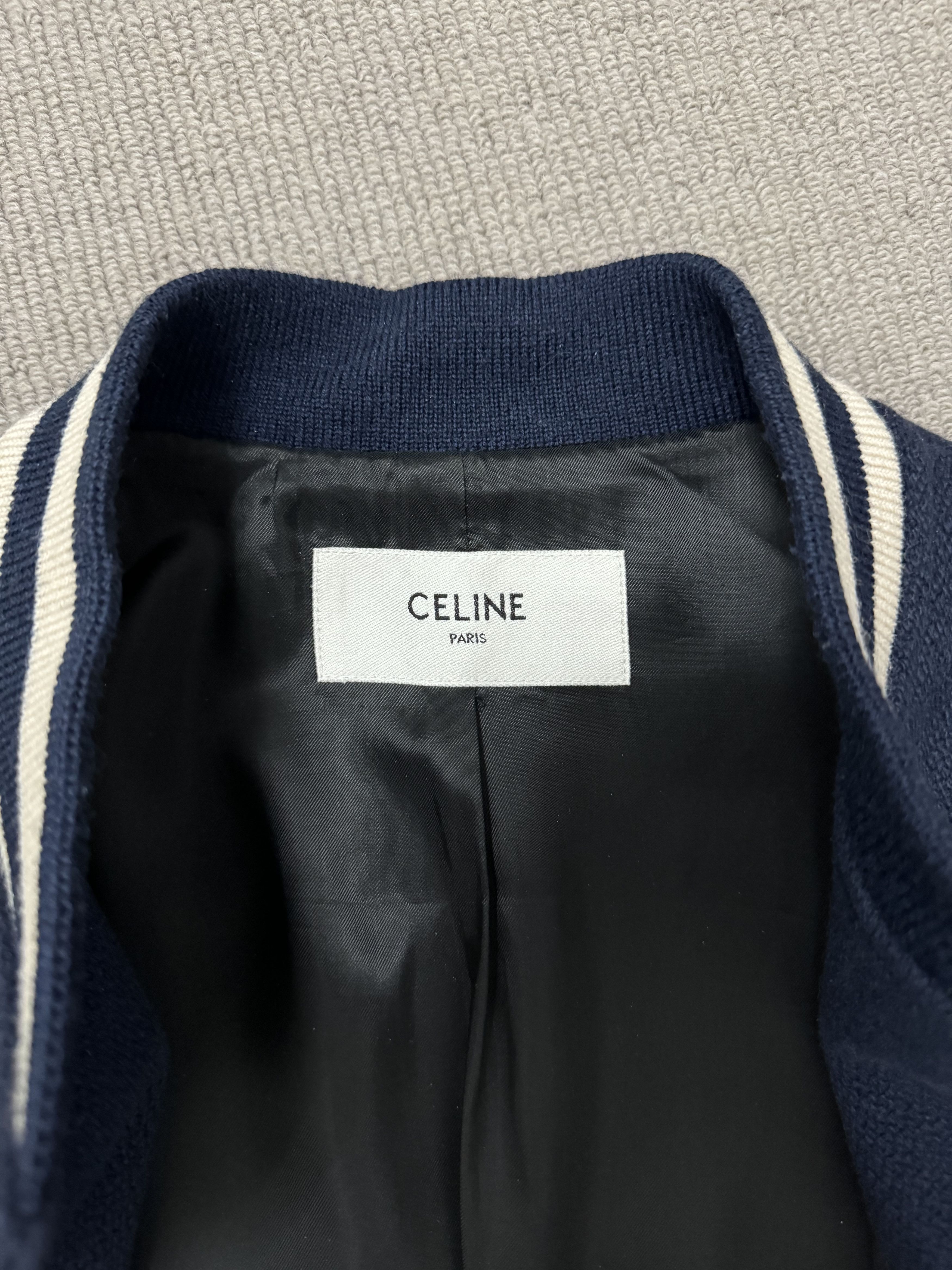 Celine × Hedi Slimane Celine Teddy Varsity Jacket Size US S / EU 44-46 / 1 - 10 Thumbnail