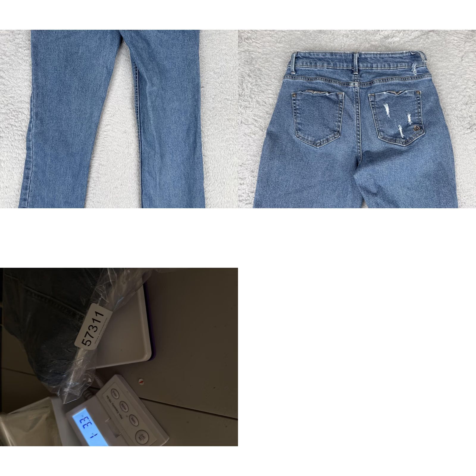 Vintage Indigo Rein Jeans Straight 3 Juniors Blue Medium Wash Distressed 25x32.5 Mid Rise White? Size 26" / US 2 / IT 38 - 10 Thumbnail