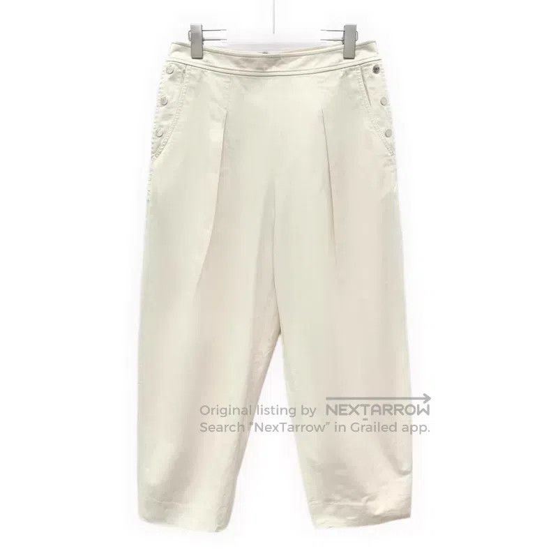 Hermes Hermes White Cotton Casual Trousers Size 25" / US 0 / IT 36 - 1 Thumbnail