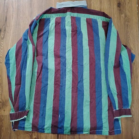 Polo Ralph Lauren Vintage Polo Ralph Lauren Striped Rugby Shirt Size US XL / EU 56 / 4 - 4 Thumbnail