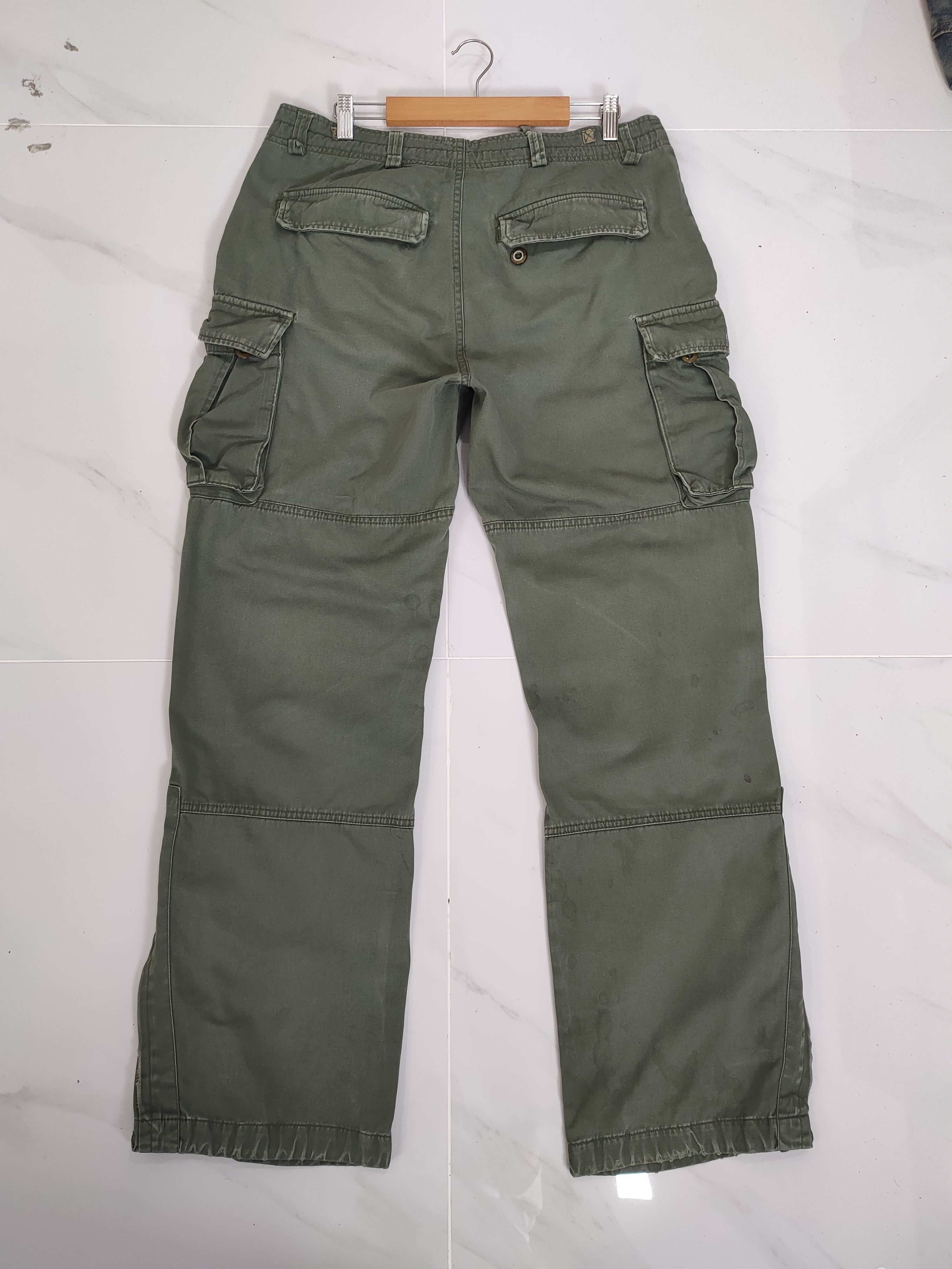 Japanese Brand 34×31💥 VINTAGE FADED BONDAGE CARGO PANTS Size US 34 / EU 50 - 7 Thumbnail