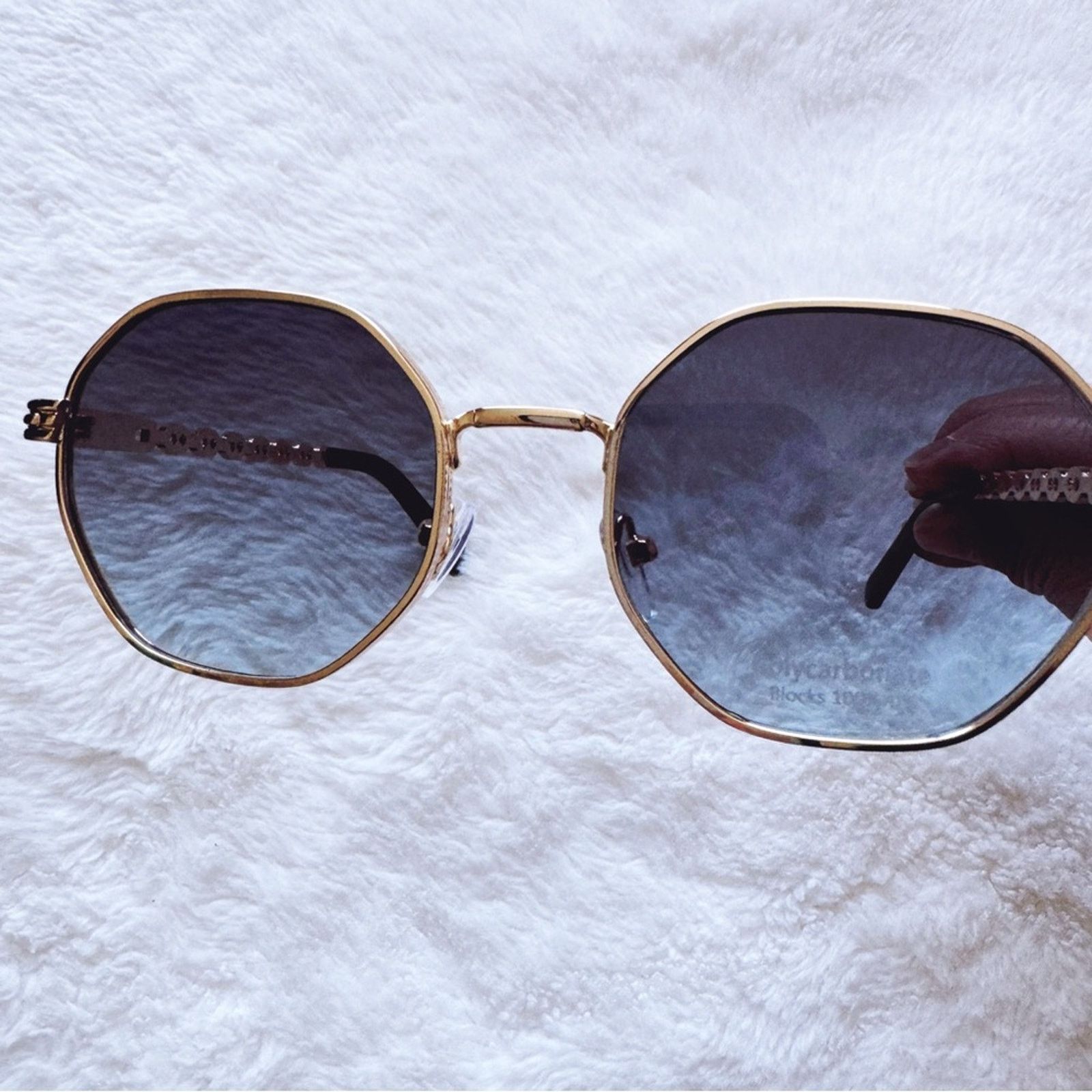 Other Phoebe Dark Blue Geometric Sunglasses Size ONE SIZE - 11 Thumbnail