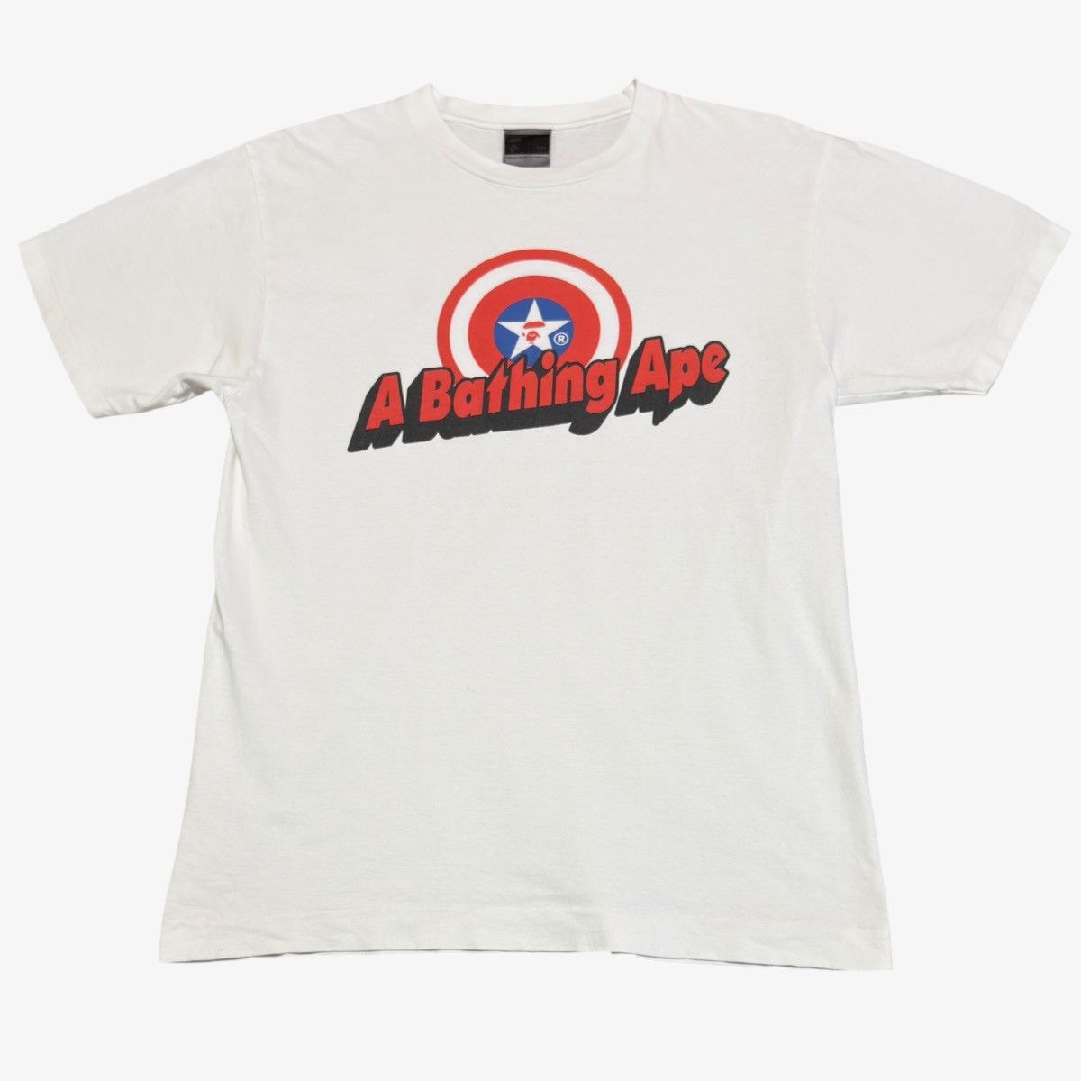 Bape 2000s Bape Captain America Tee Nigo Era Japan Vintage Size US L / EU 52-54 / 3 - 1 Thumbnail