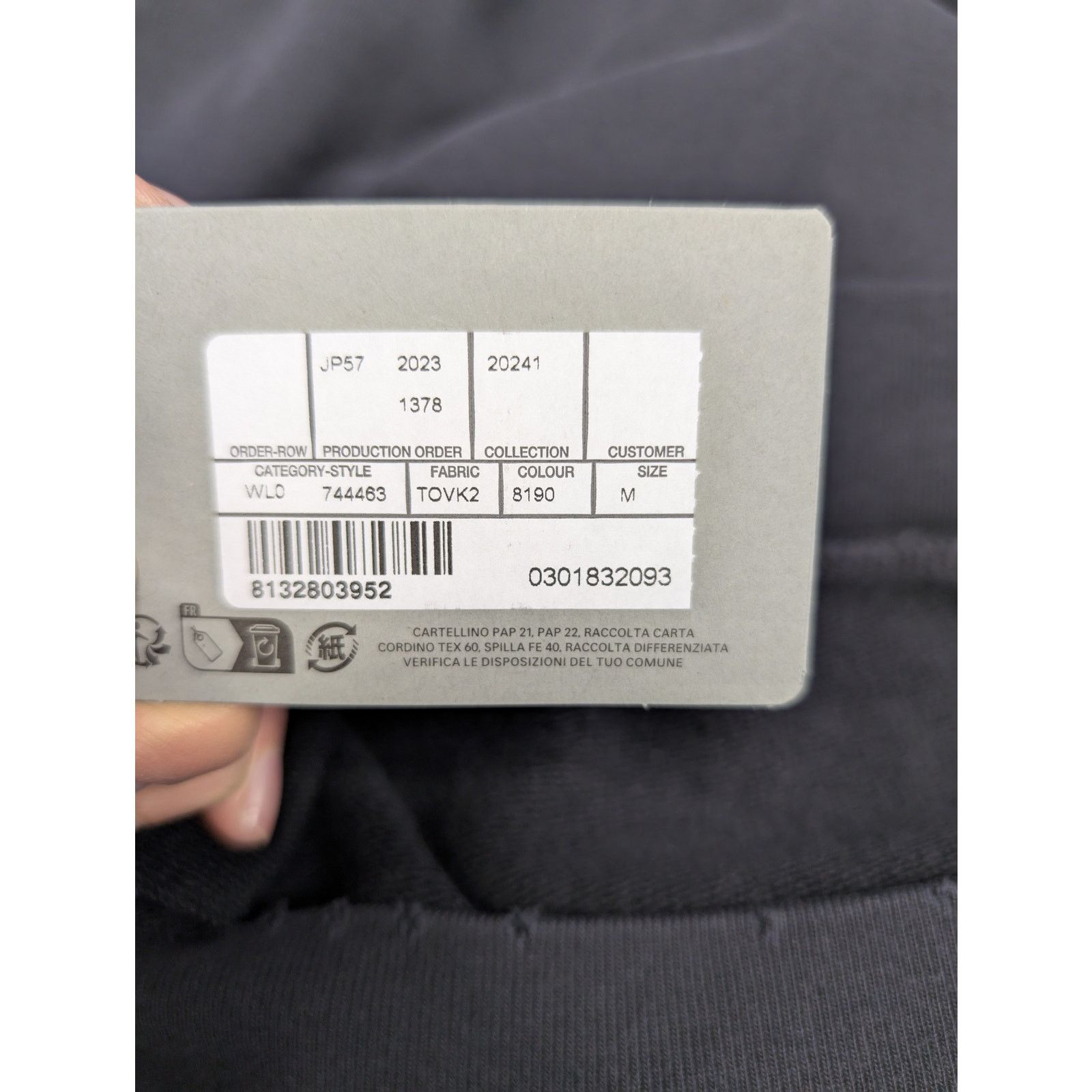 Balenciaga o1rshd1 DIY College No Pocket Medium Fit Hoodie Washed Black Size US M / EU 48-50 / 2 - 22 Thumbnail