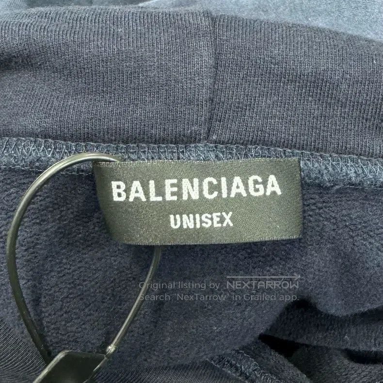 Balenciaga Balenciaga Letter Print Gradient Washed Distressed Hoodie Size US XXL / EU 58 / 5 - 3 Thumbnail