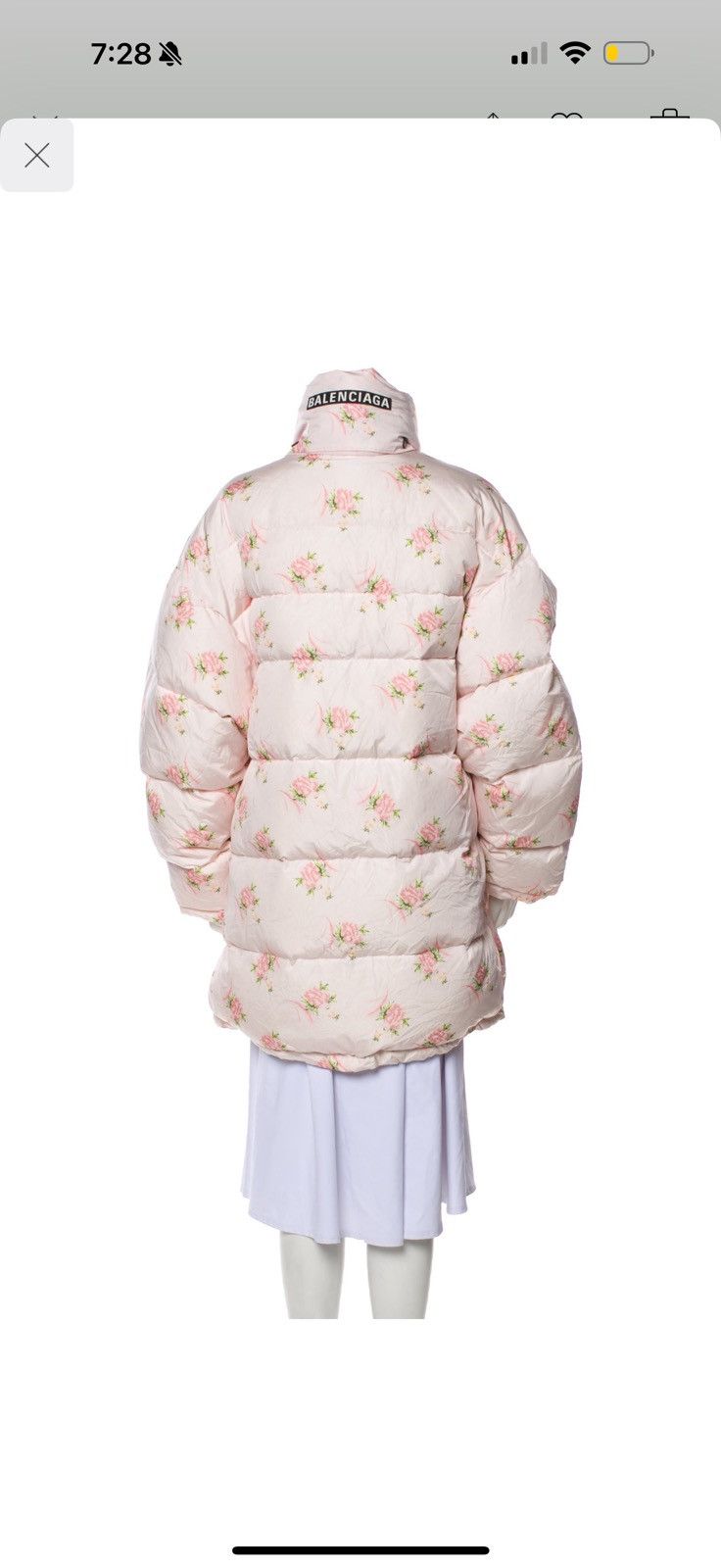 Balenciaga Balenciaga 2018 Floral Print Down Coat Size S / US 4 / IT 40 - 3 Thumbnail