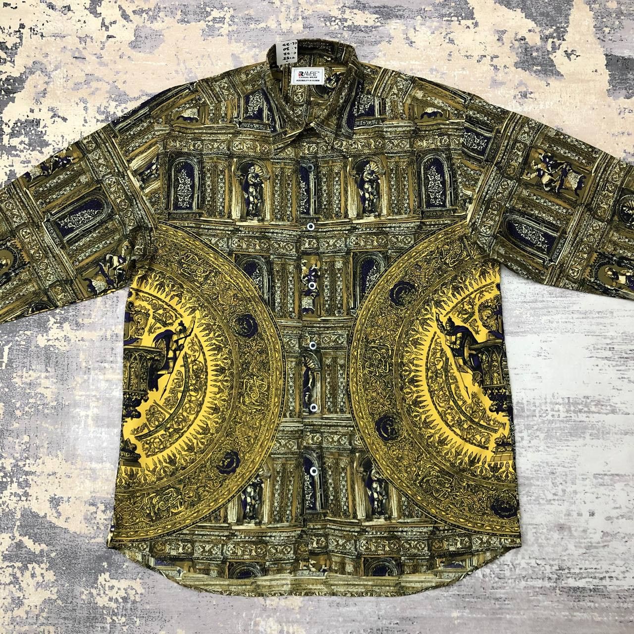 Vintage T155 VTG ROME EMPIRE FULLPRINT SILK BY RAMBLE SHIRT Size US L / EU 52-54 / 3 - 1 Thumbnail
