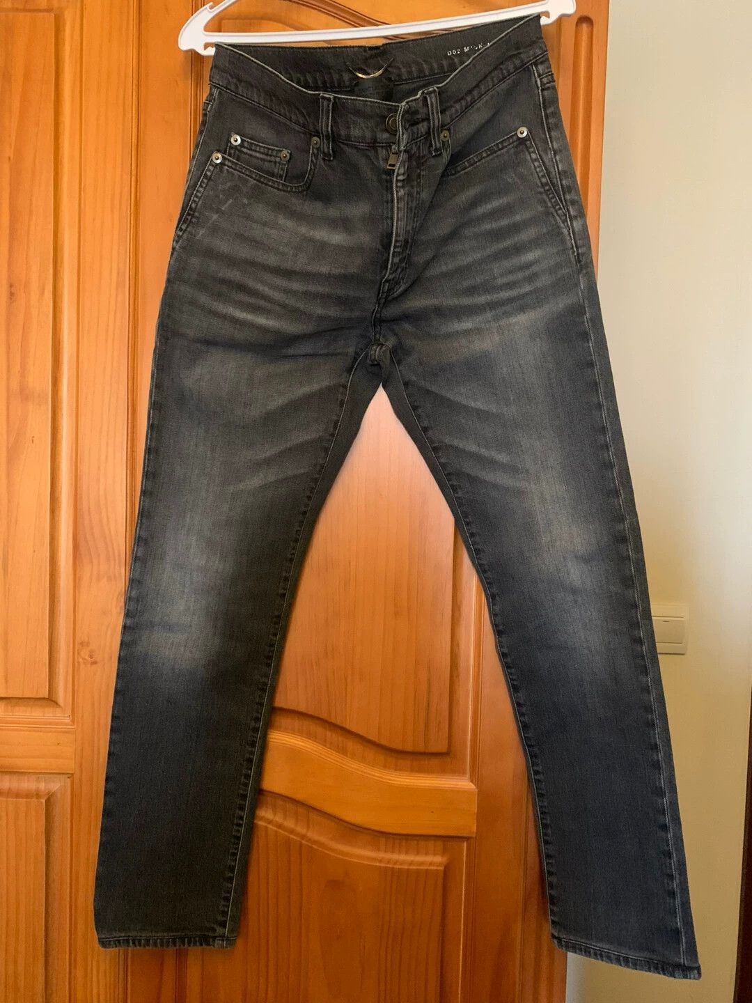 Saint Laurent Paris Charcoal gray men's straight leg jeans
