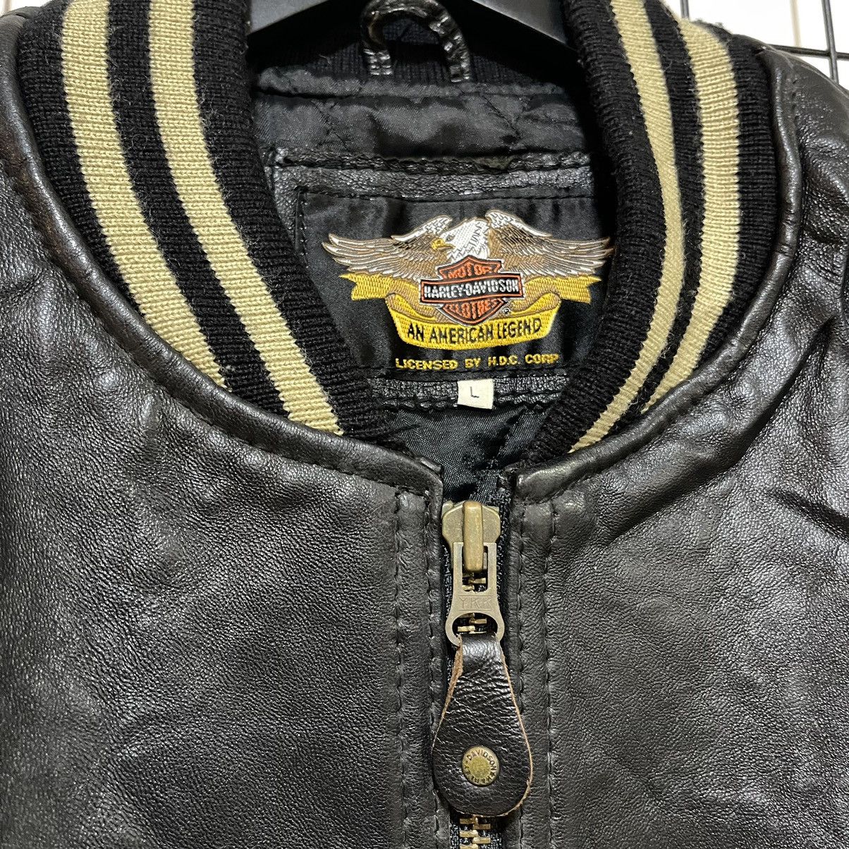 Harley Davidson VINTAGE HARLEYDAVIDSON HDC CORP LEATHER JACKET Size US L / EU 52-54 / 3 - 5 Thumbnail