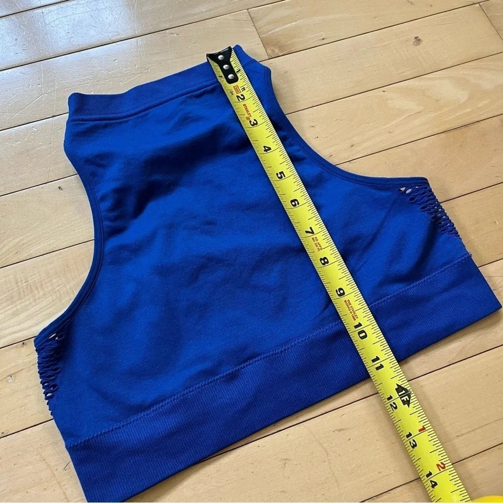 Other Aerie Sz M Blue Mesh Comfort Unpadded Racerback Bralette Size ONE SIZE - 6 Thumbnail