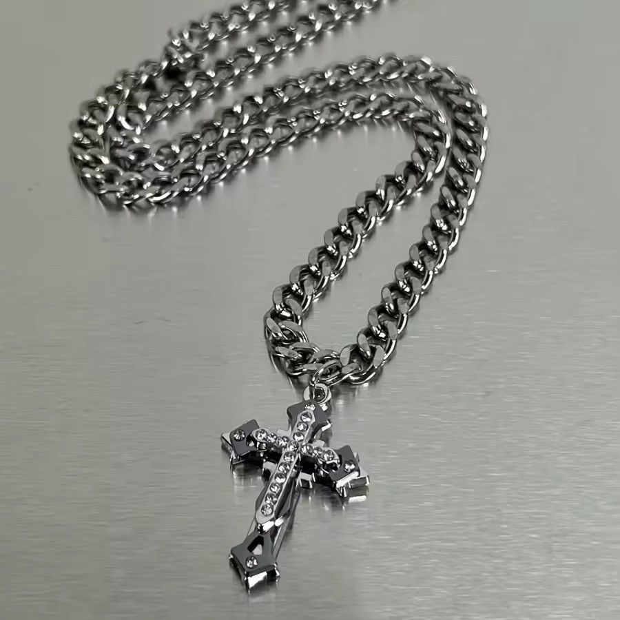 Japanese Brand Gothic Cross Necklace - Y2K Goth Pendant Size ONE SIZE - 4 Thumbnail