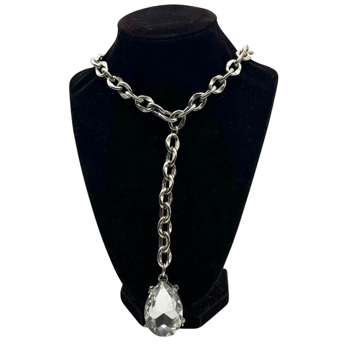 Other Silver Crystal Chain Necklace Size ONE SIZE - 1 Thumbnail