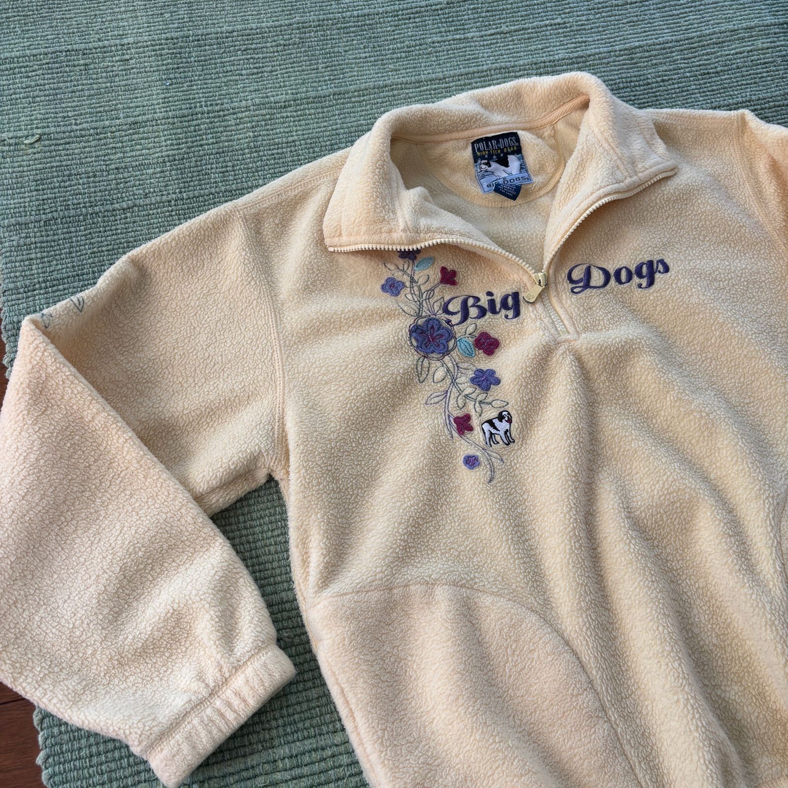 Big Dogs × Vintage Vintage Y2K Big Dogs Quarter Zip Floral Fleece Sweater Size S / US 4 / IT 40 - 6 Thumbnail