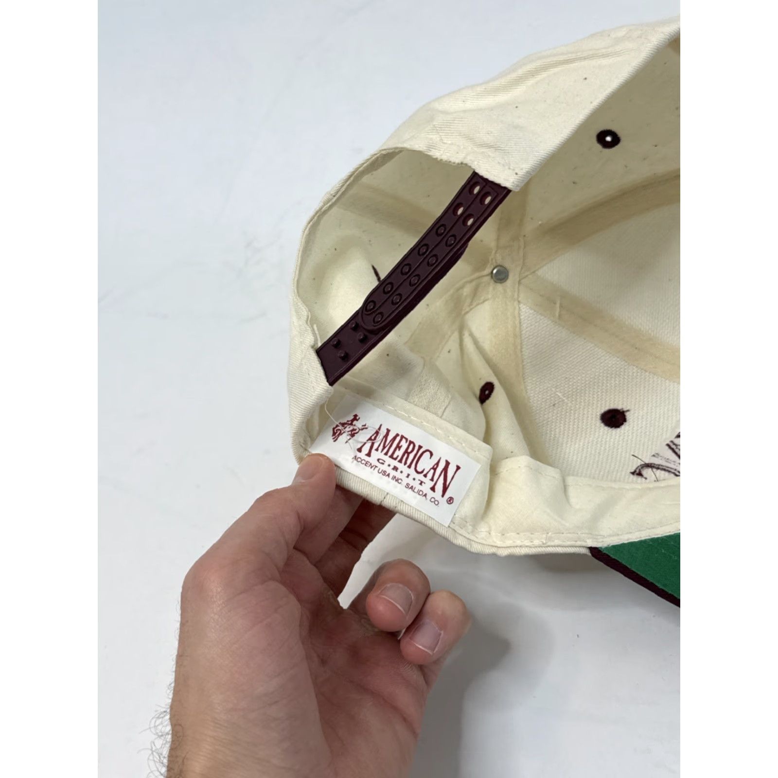 J Brand VINTAGE 90s Wyoming Cowboy Rodeo Western Snapback Hat American Grit Men One Size Cream Size ONE SIZE - 8 Thumbnail