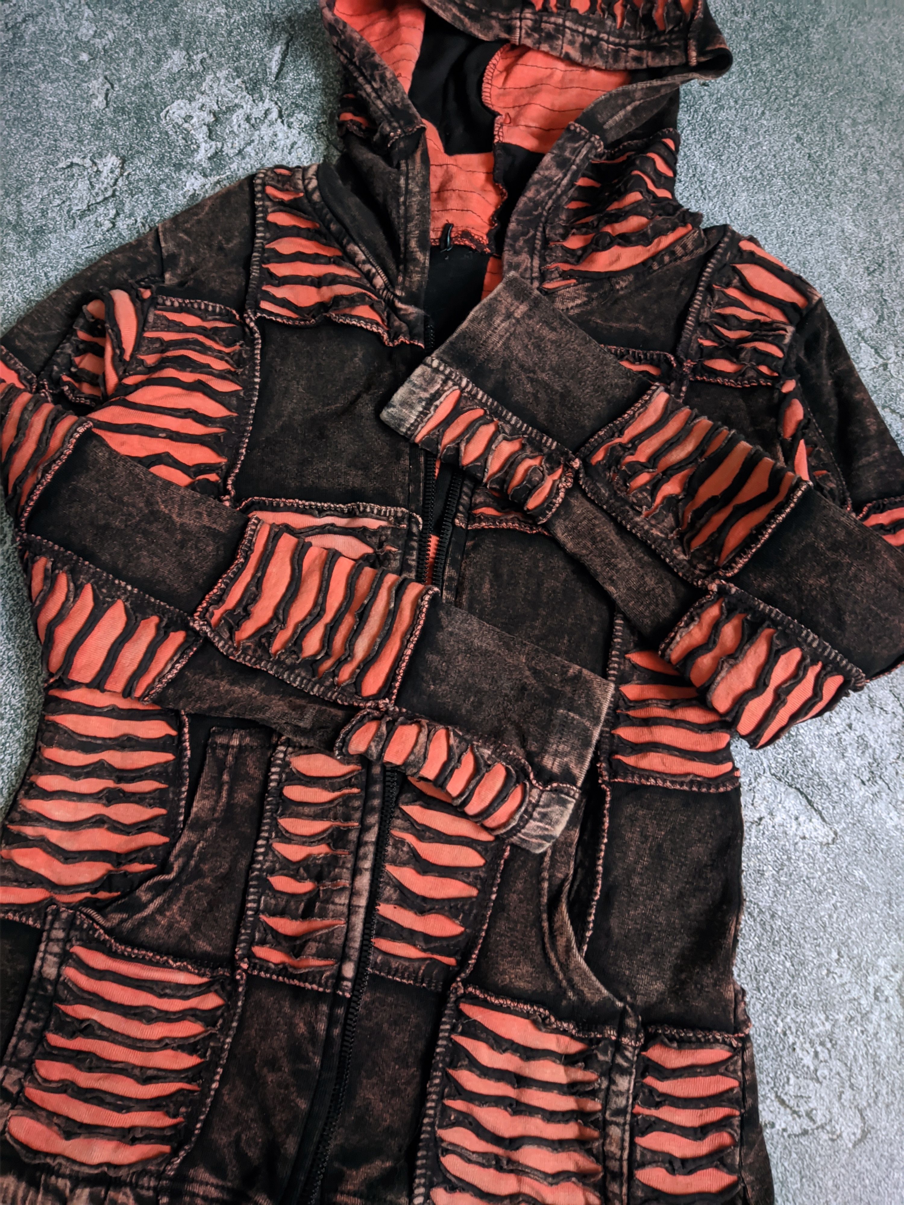 Japanese Brand Patchwork hoodie japanese vintage avant garde gothic Size S / US 4 / IT 40 - 5 Thumbnail