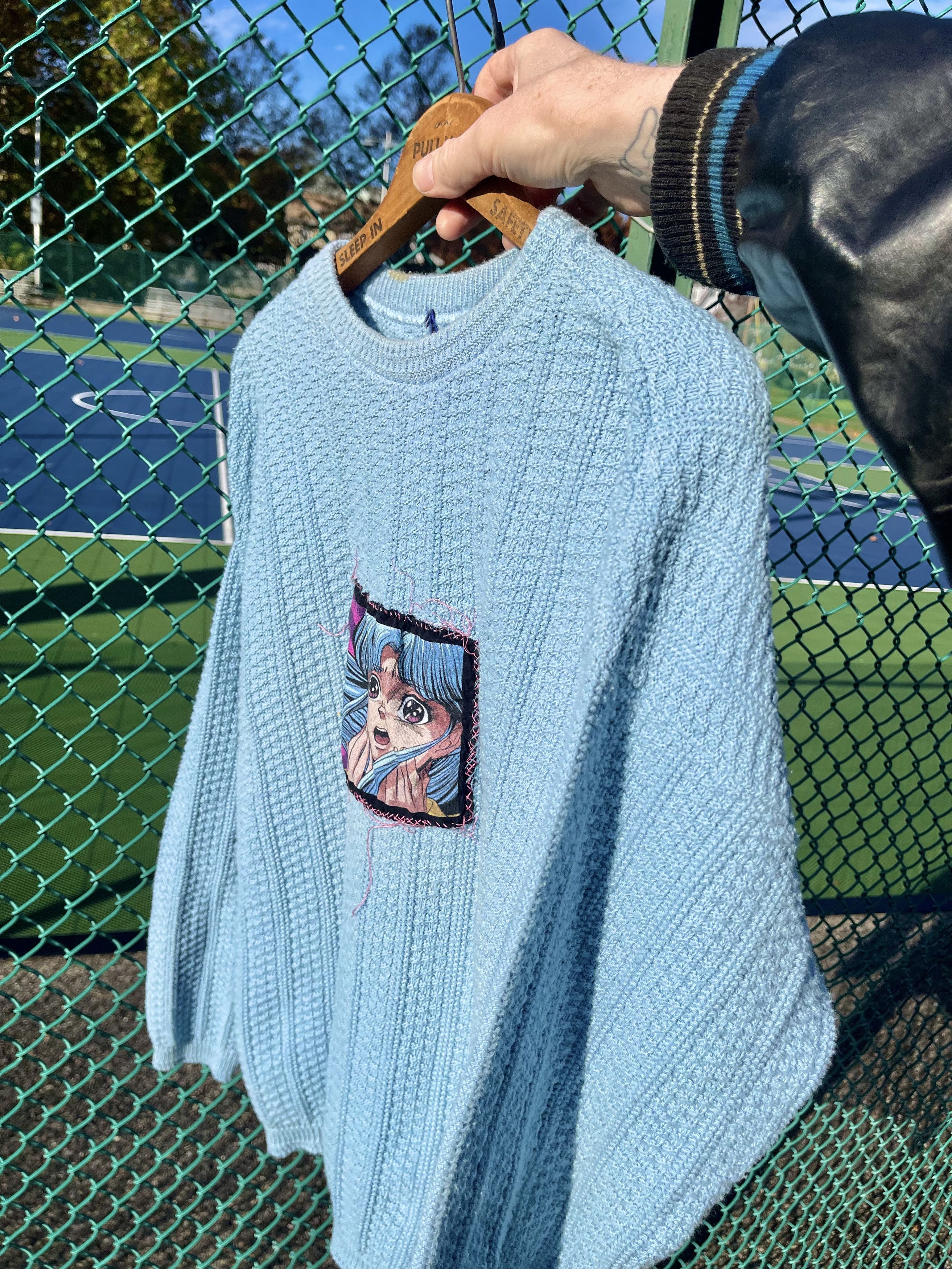 Anime × Japanese Brand Vintage Anime Sweater | Cut & Sew Custom Size US L / EU 52-54 / 3 - 7 Thumbnail
