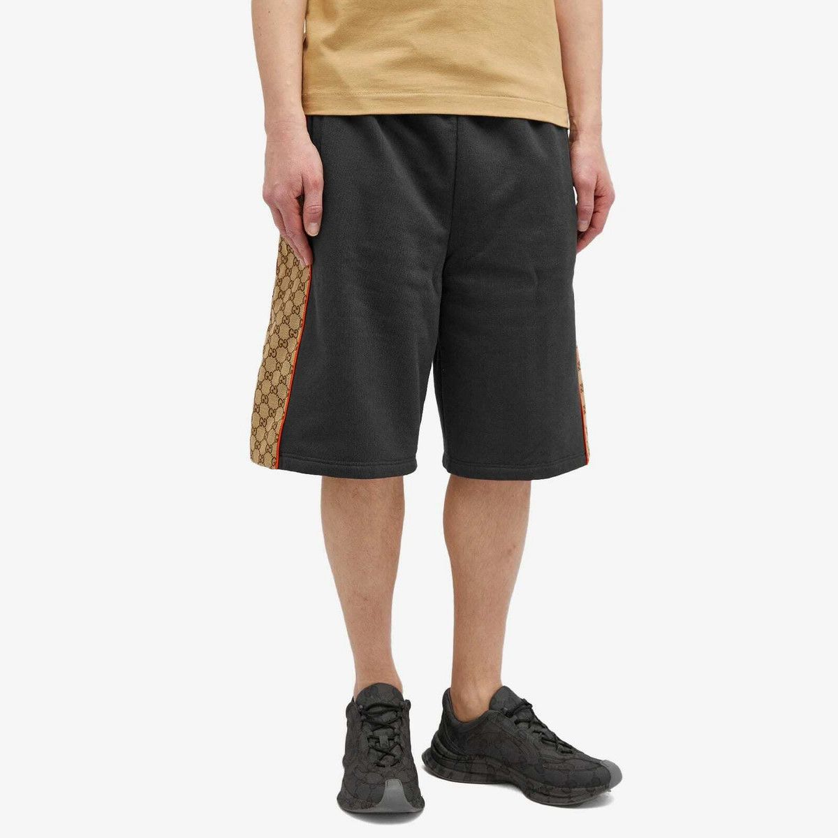 o1loc1c0925 Cotton Jersey Shorts With GG Insert Multicolor