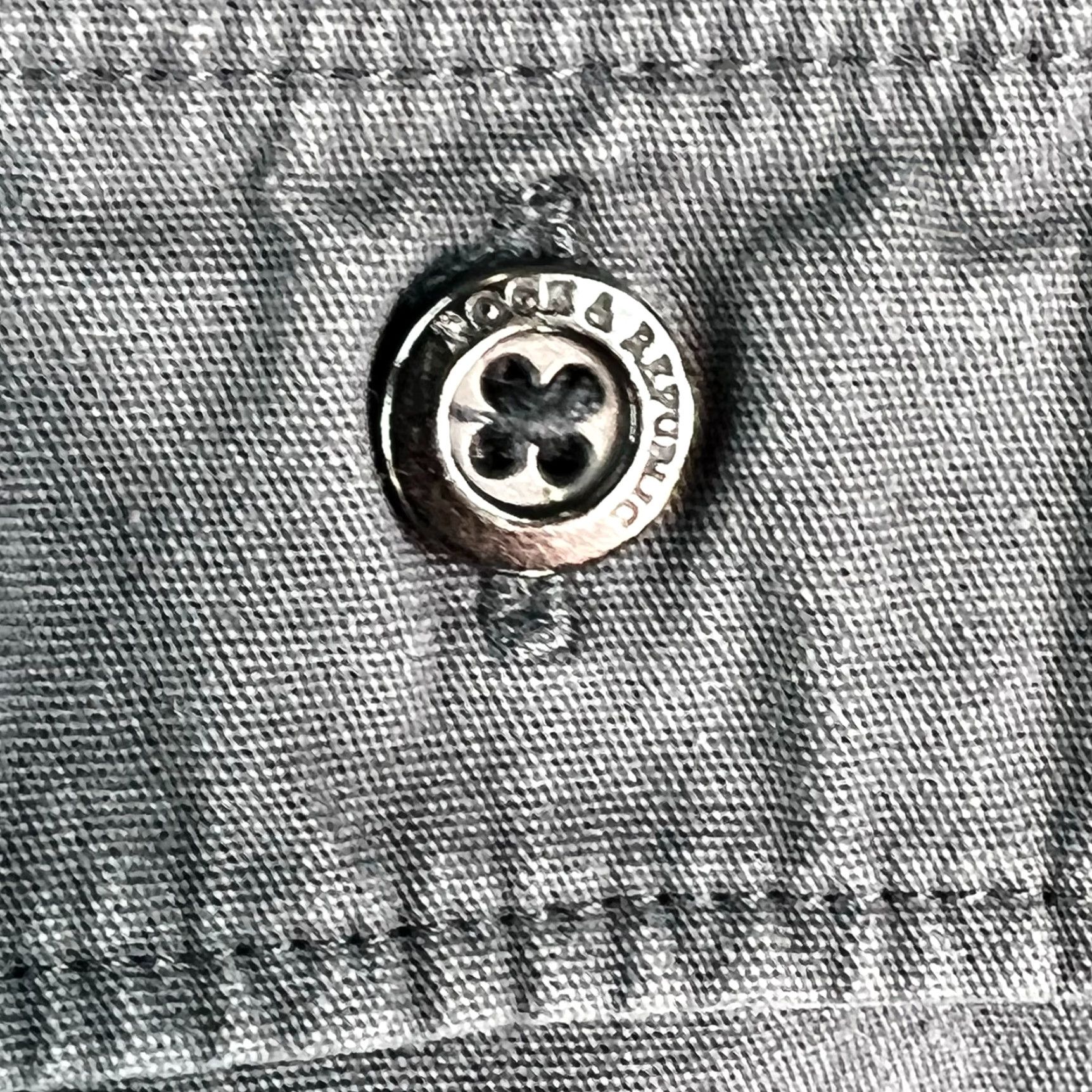 Vintage Rock & Republic Mens Henley 1/4 Button Pockets Top Gray M Cotton Shirt Size US M / EU 48-50 / 2 - 4 Thumbnail