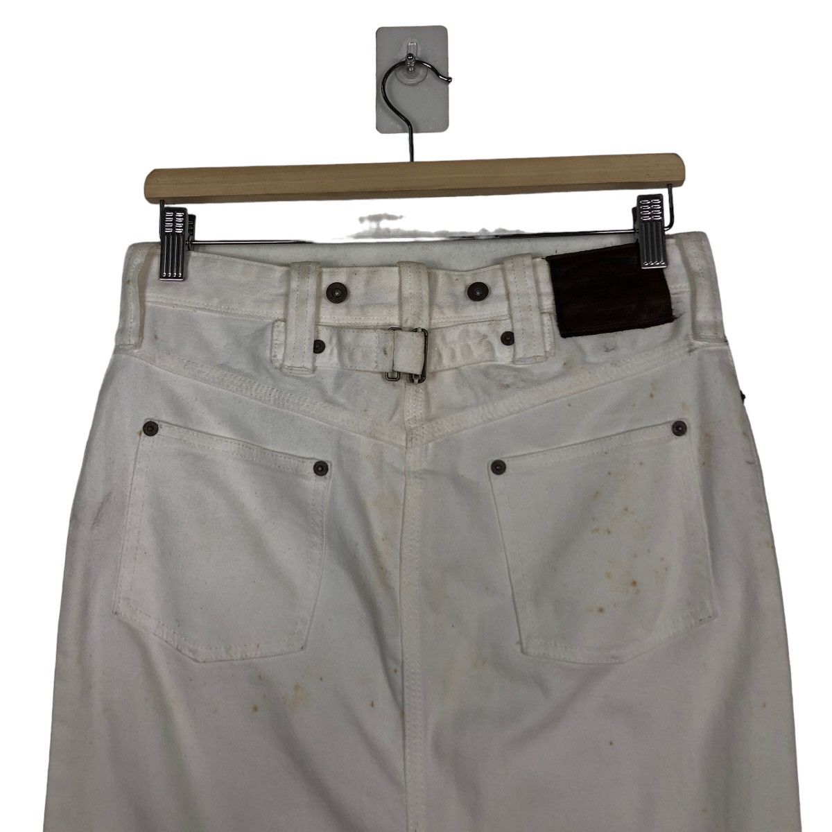 Polo Ralph Lauren 🔥Denim Skirt Ralph Lauren Leather Patch Size 30" / US 8 / IT 44 - 8 Thumbnail