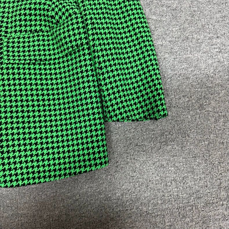 Balenciaga Balenciaga Hourglass Green Plaid Jacket Size XS / US 0-2 / IT 36-38 - 4 Thumbnail