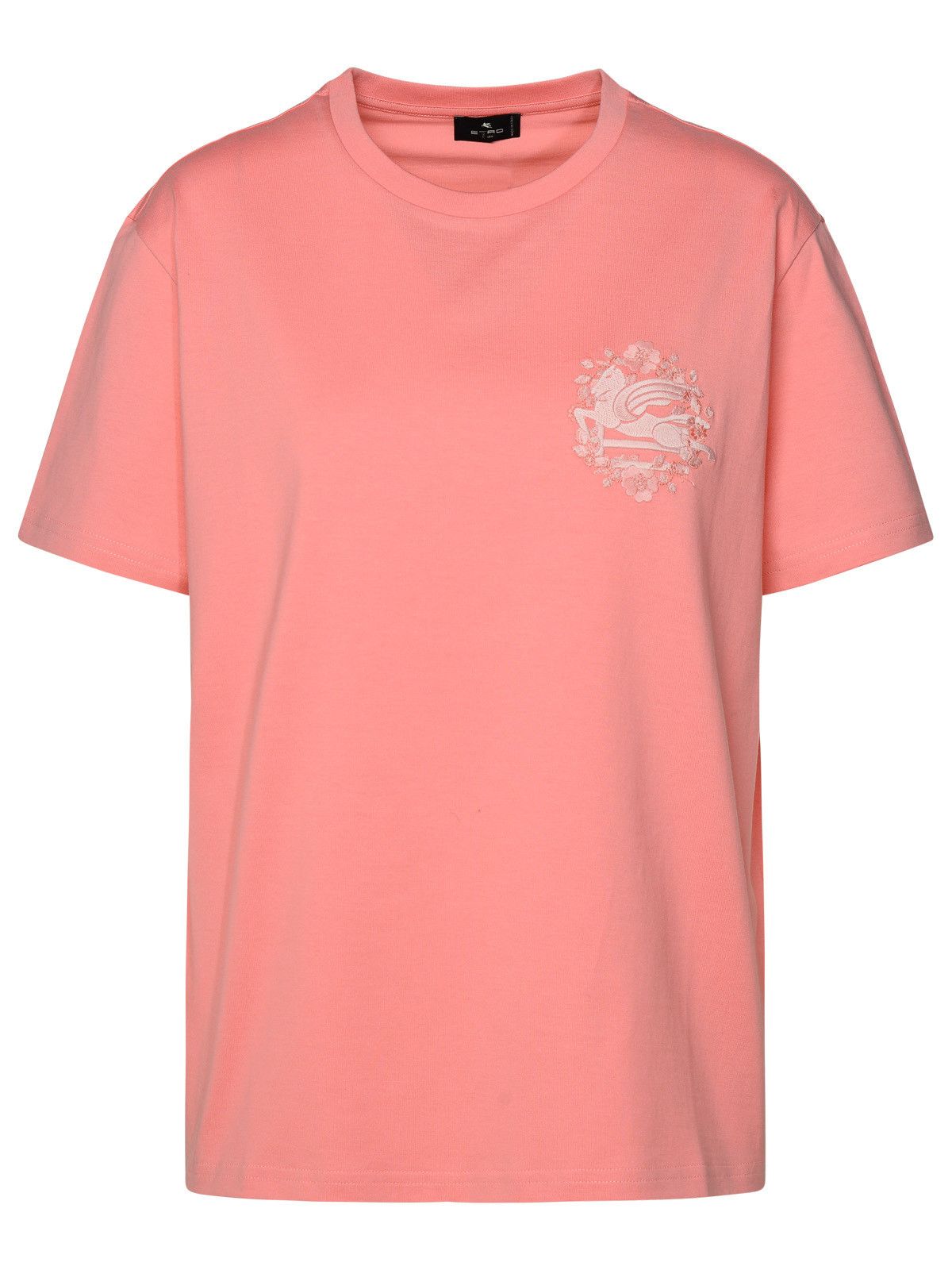 image of Etro Pink Cotton T-Shirt, Women's (Size Medium)