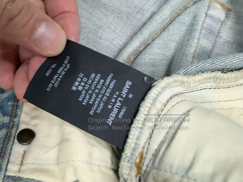Saint Laurent Paris Saint Laurent Paris Classic Big Destroyed Mud Wash Slim Fi Size US 30 / EU 46 - 3 Thumbnail