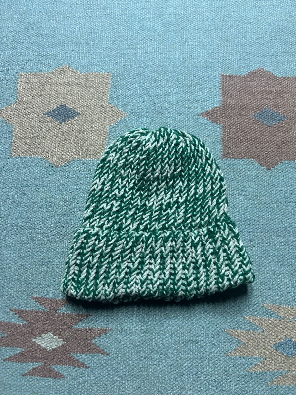 Vintage Hand knit crochet beanie winter hat Michigan state one size Size ONE SIZE - 2 Thumbnail