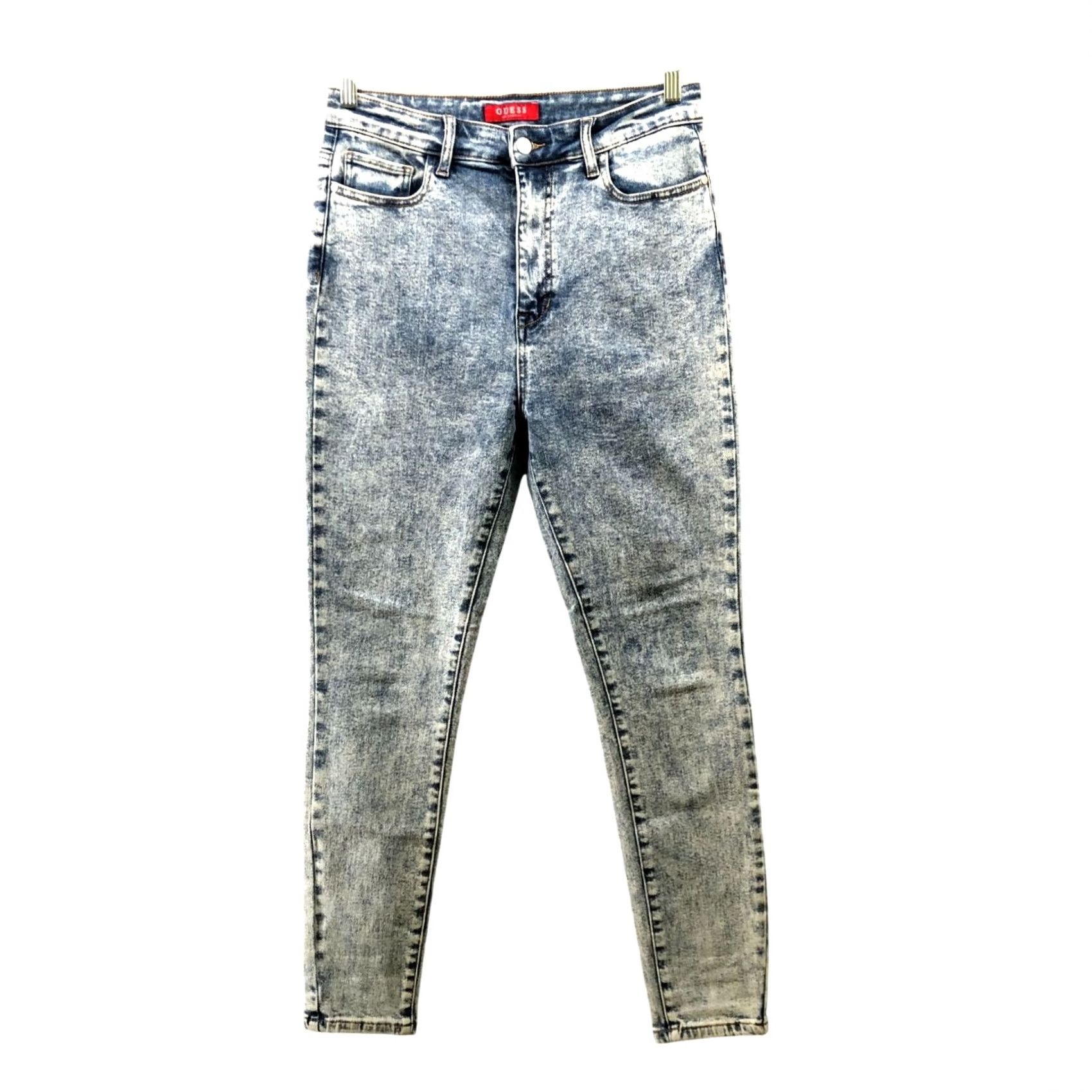 Guess GUESS Denim Skinny Jean Womens 30 Acid Wash High Rise Logo butt Stretch Jeans Size 30" / US 8 / IT 44 - 2 Thumbnail