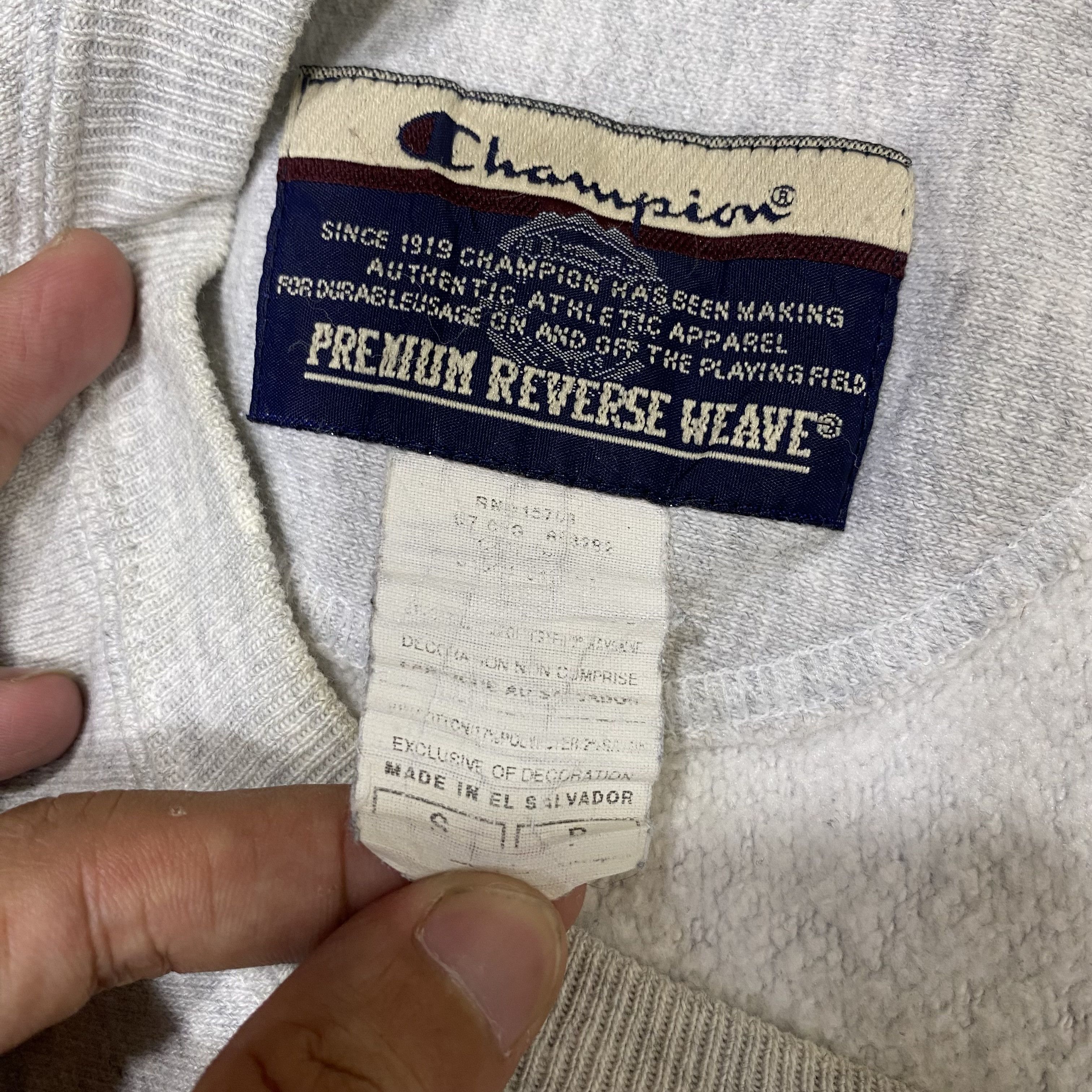 Champion 💥90s REVERSE WAEVE LIGHT GREY PULLOVER SWEATSHIRT Size US M / EU 48-50 / 2 - 7 Thumbnail