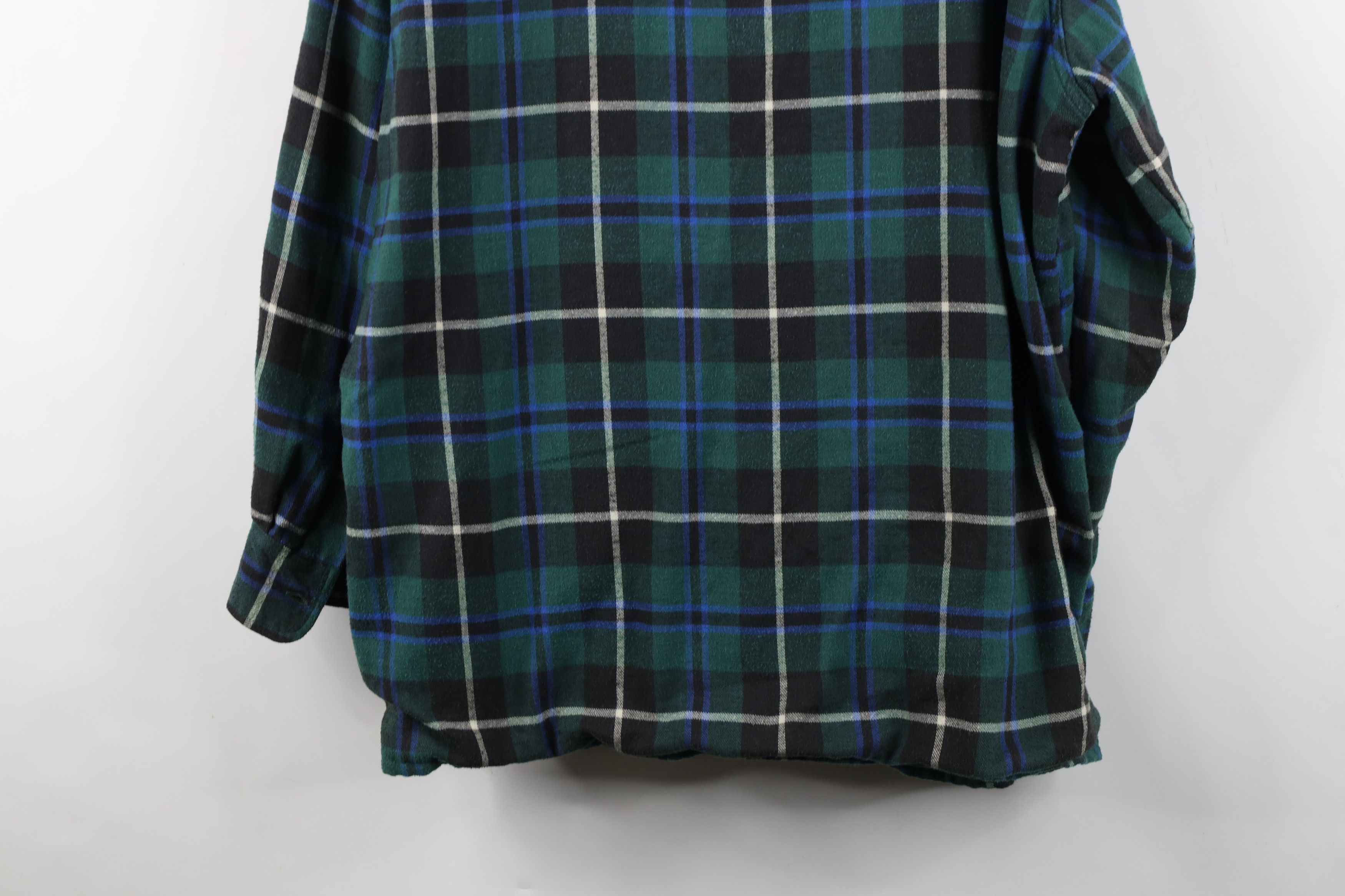 Vintage Vintage 90s Streetwear Flannel Button Shirt Jacket Plaid Size US XL / EU 56 / 4 - 11 Thumbnail