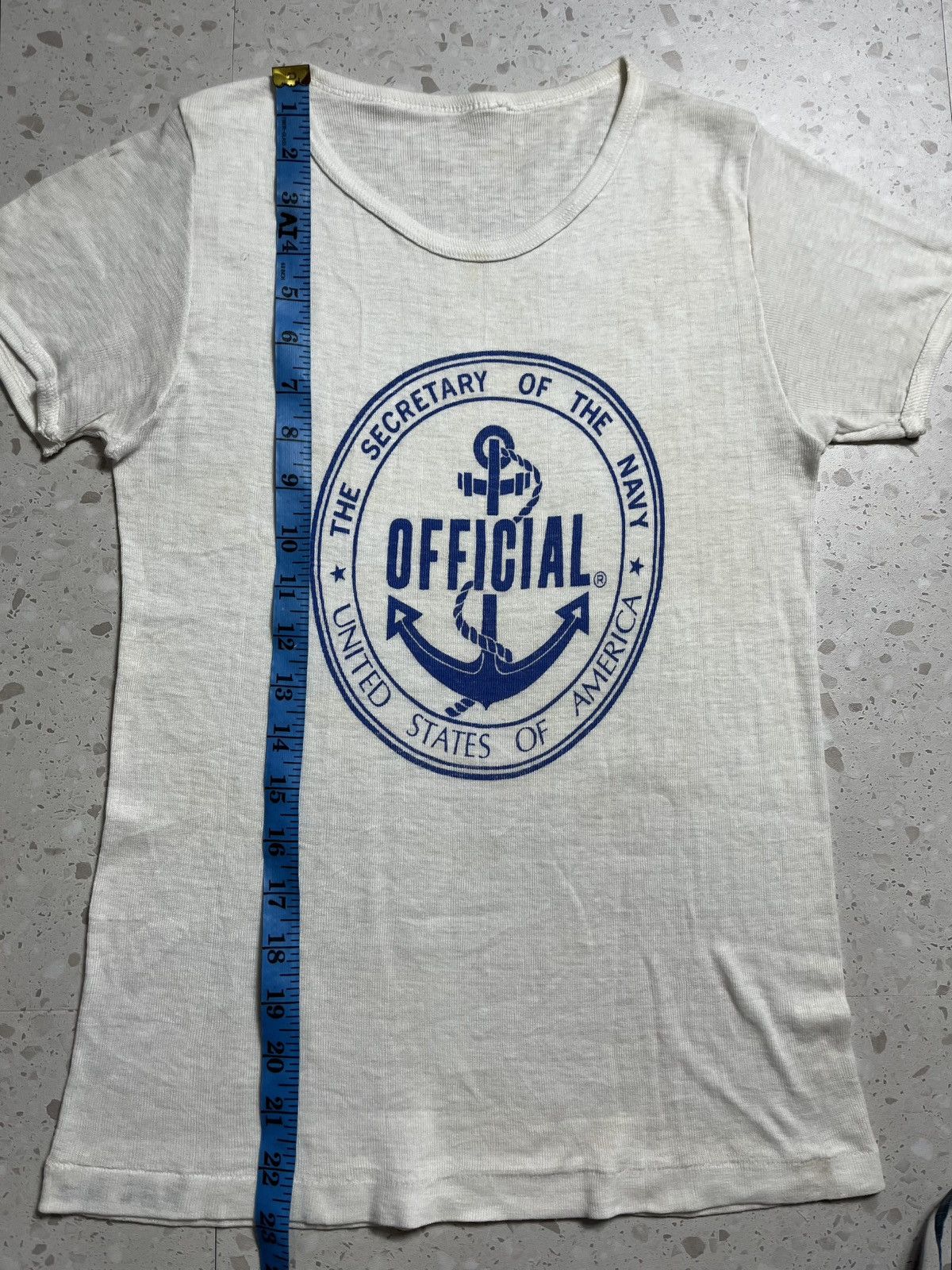 Vintage Vintage 50s Us Navy the secretary of the navy t shirt Size US S / EU 44-46 / 1 - 8 Thumbnail