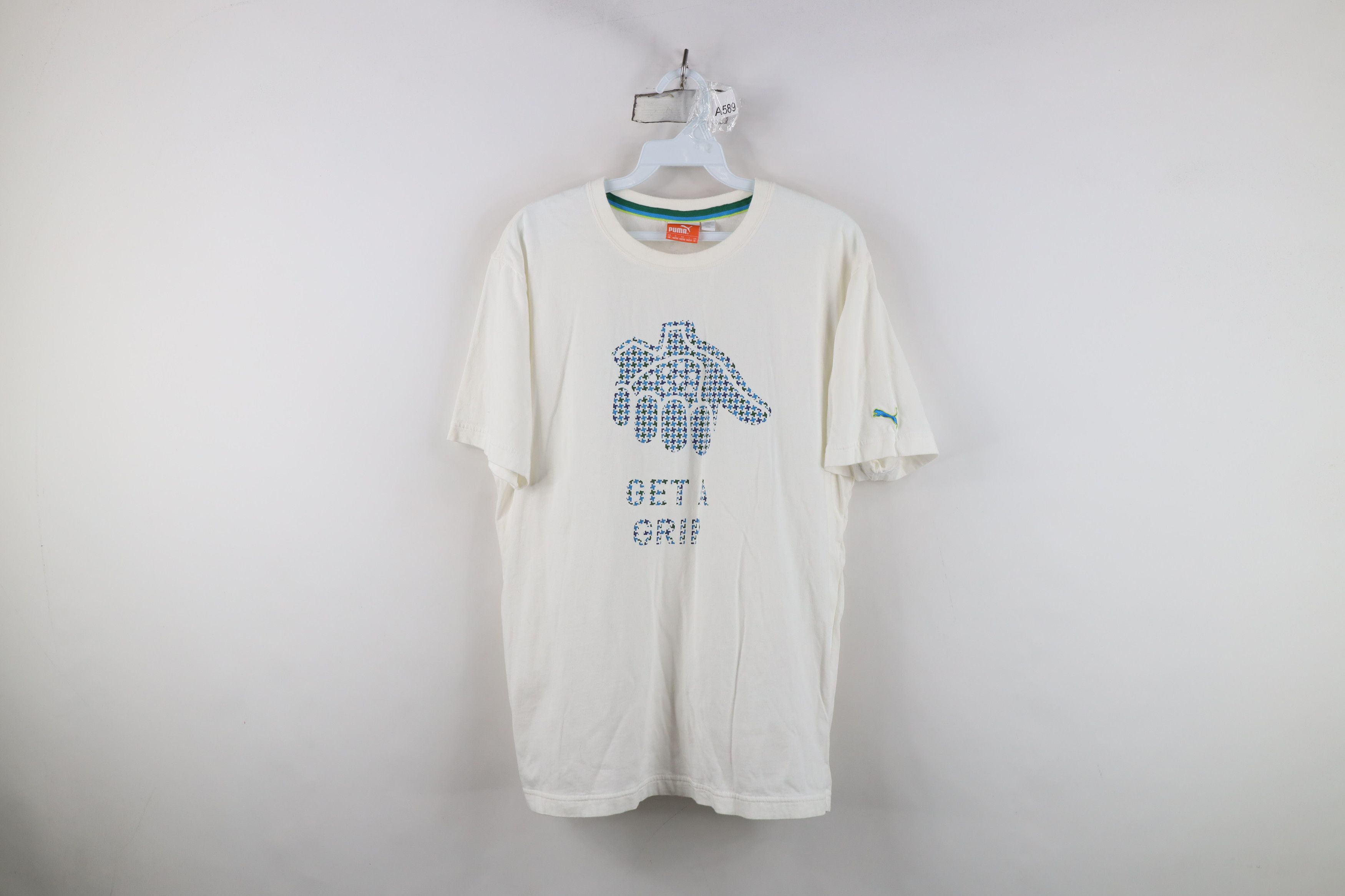 Puma Puma Golf Spell Out Get A Grip Short Sleeve T-Shirt White Size US M / EU 48-50 / 2 - 1 Thumbnail