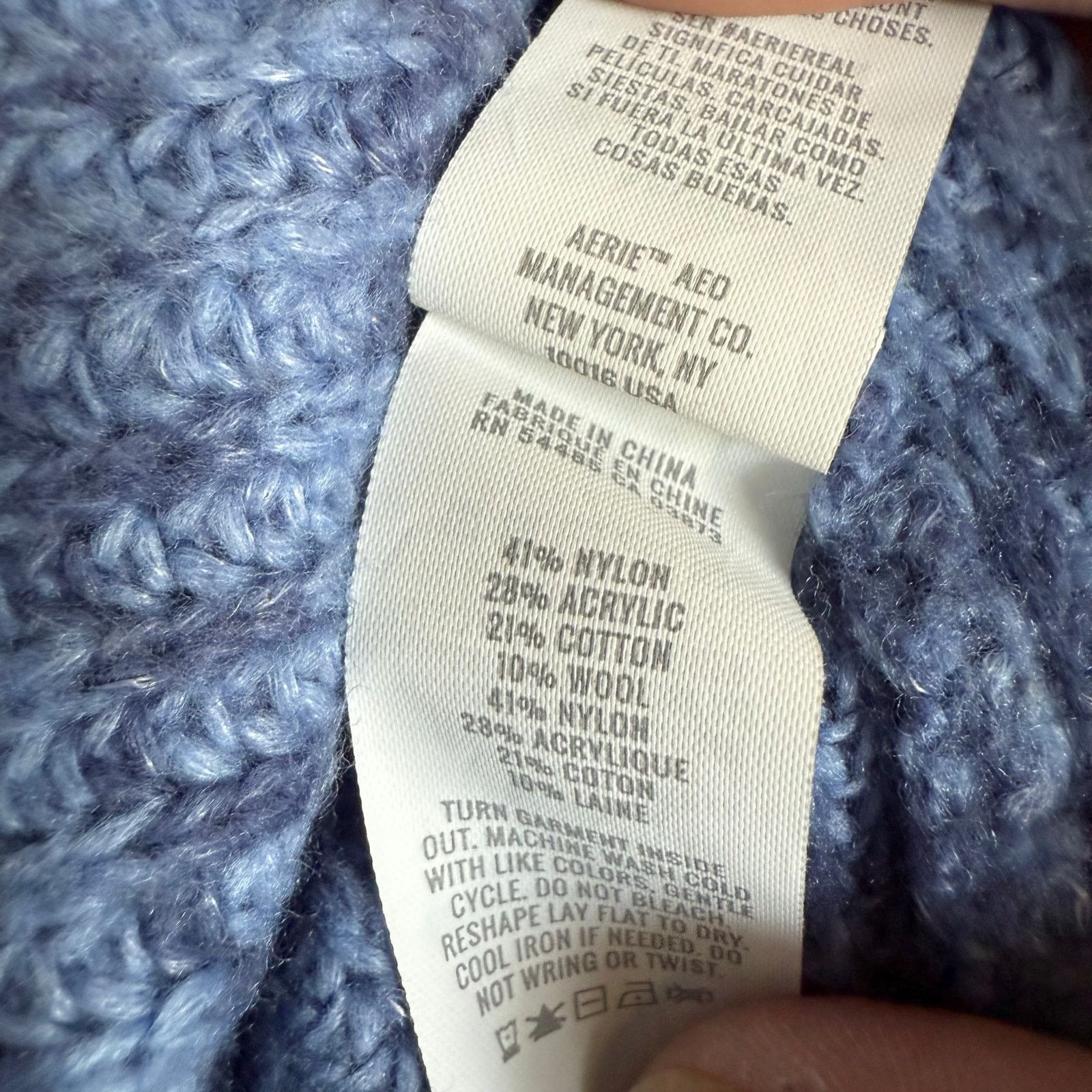 Other Aerie Womens Sweater Sz S Blue Funnel Neck Quarter Zip Green Size S / US 4 / IT 40 - 6 Thumbnail