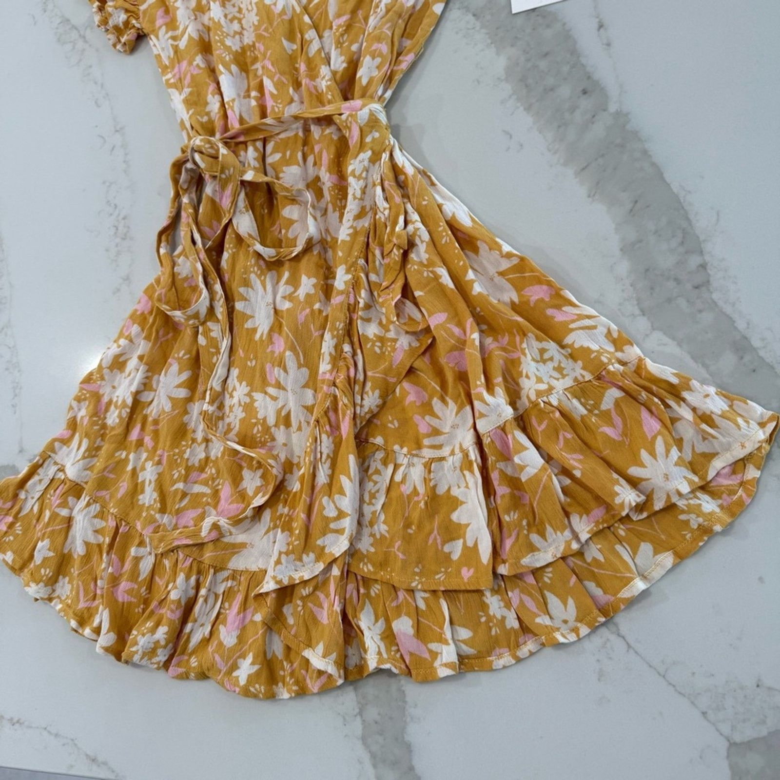 Billabong Billabong NWT Wrap Roll Ruffle Floral Mini Dress Women Small Size S / US 4 / IT 40 - 10 Thumbnail